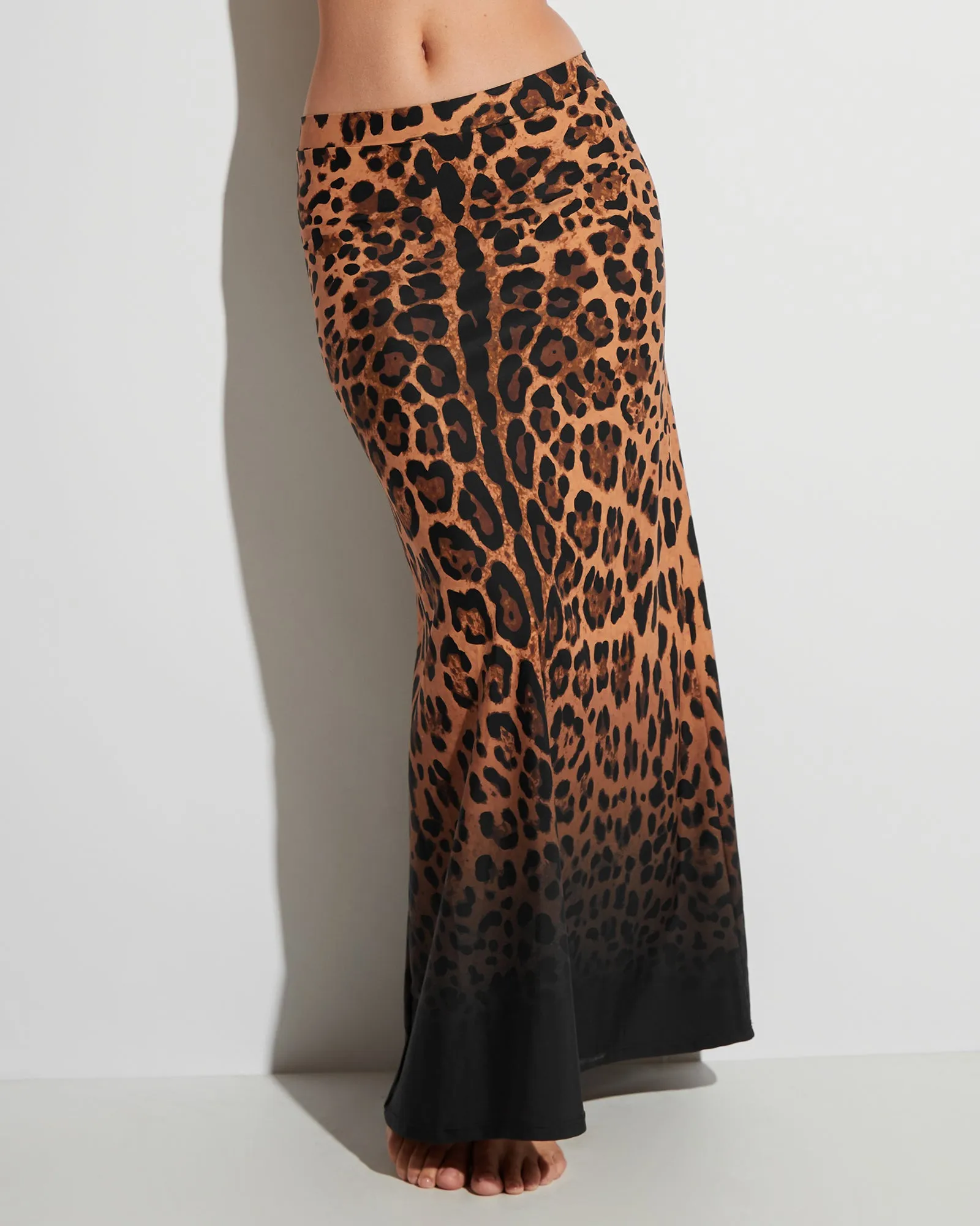 A-Line Maxi Skirty - Ombre Symmetric Leopard sold by TA3