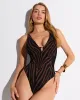 Hi Cut Plungey Triangle - Contour Mocha Zebra/Black sold by TA3