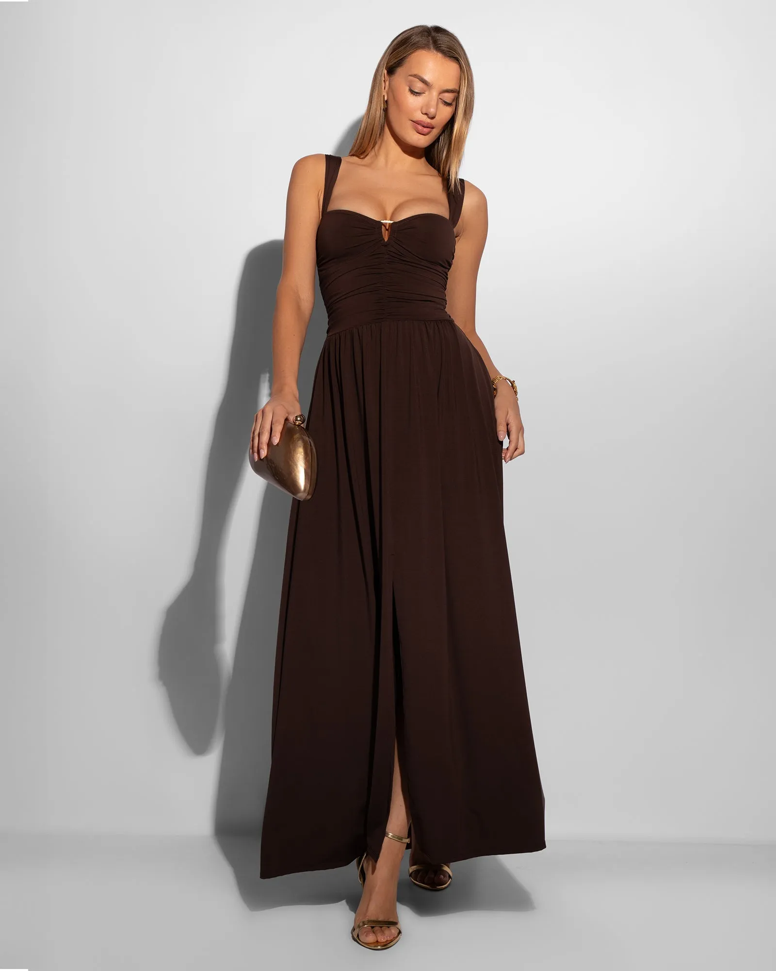 Goddessy Maxi Dress - Espresso sold by TA3 product image thumbnail 5
