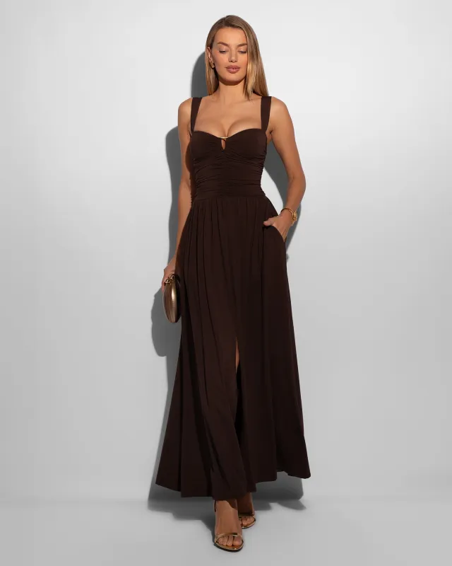 Goddessy Maxi Dress - Espresso sold by TA3