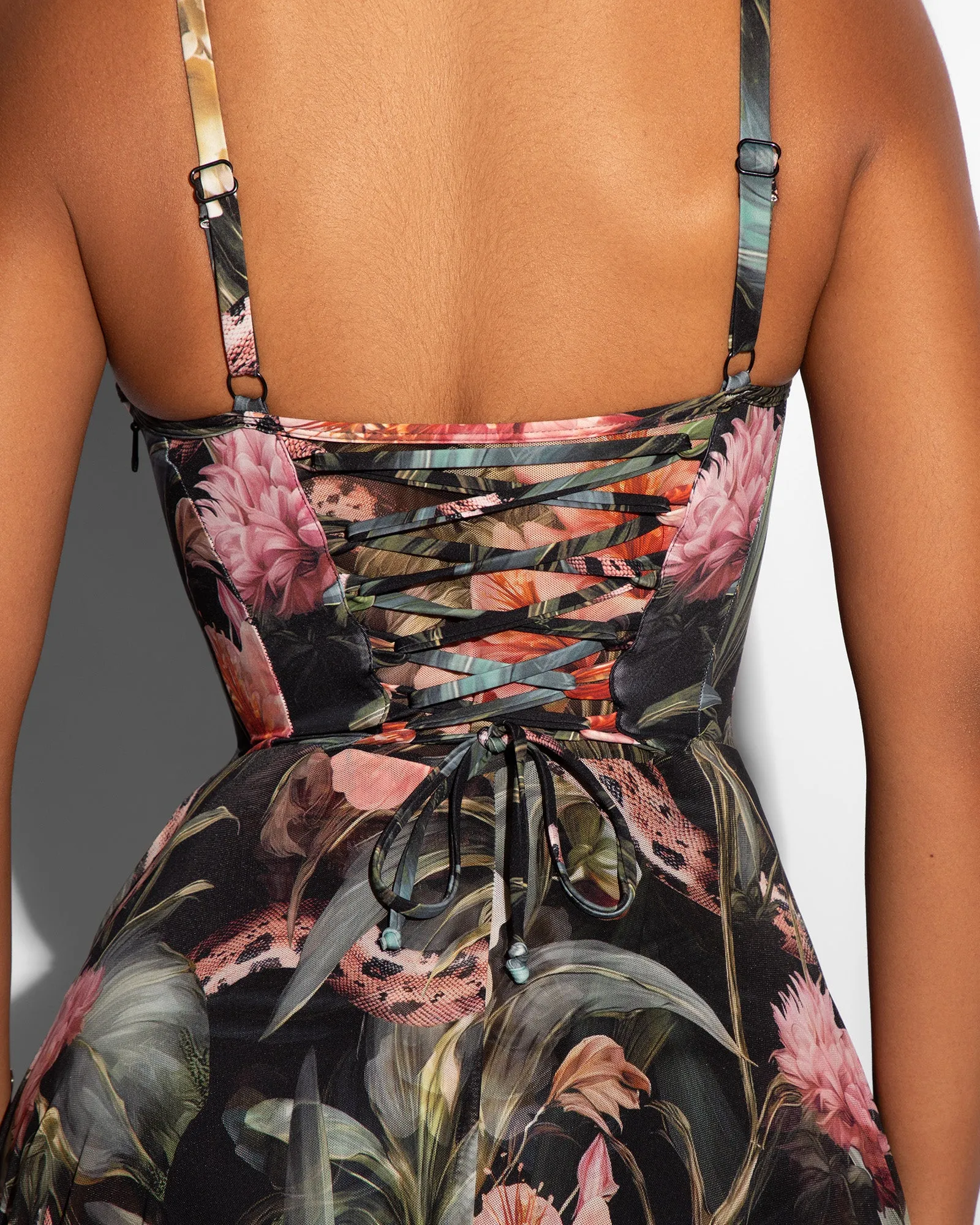 Bombshell Maxi Dress - Midnight Peony sold by TA3 product image thumbnail 5