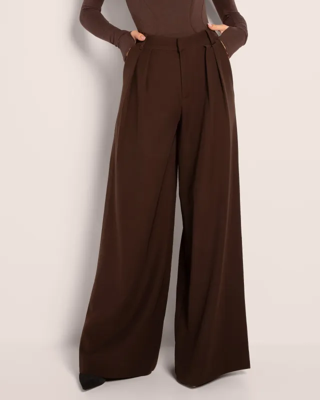 Pleaty Wide Leg Pant - Espresso sold by TA3