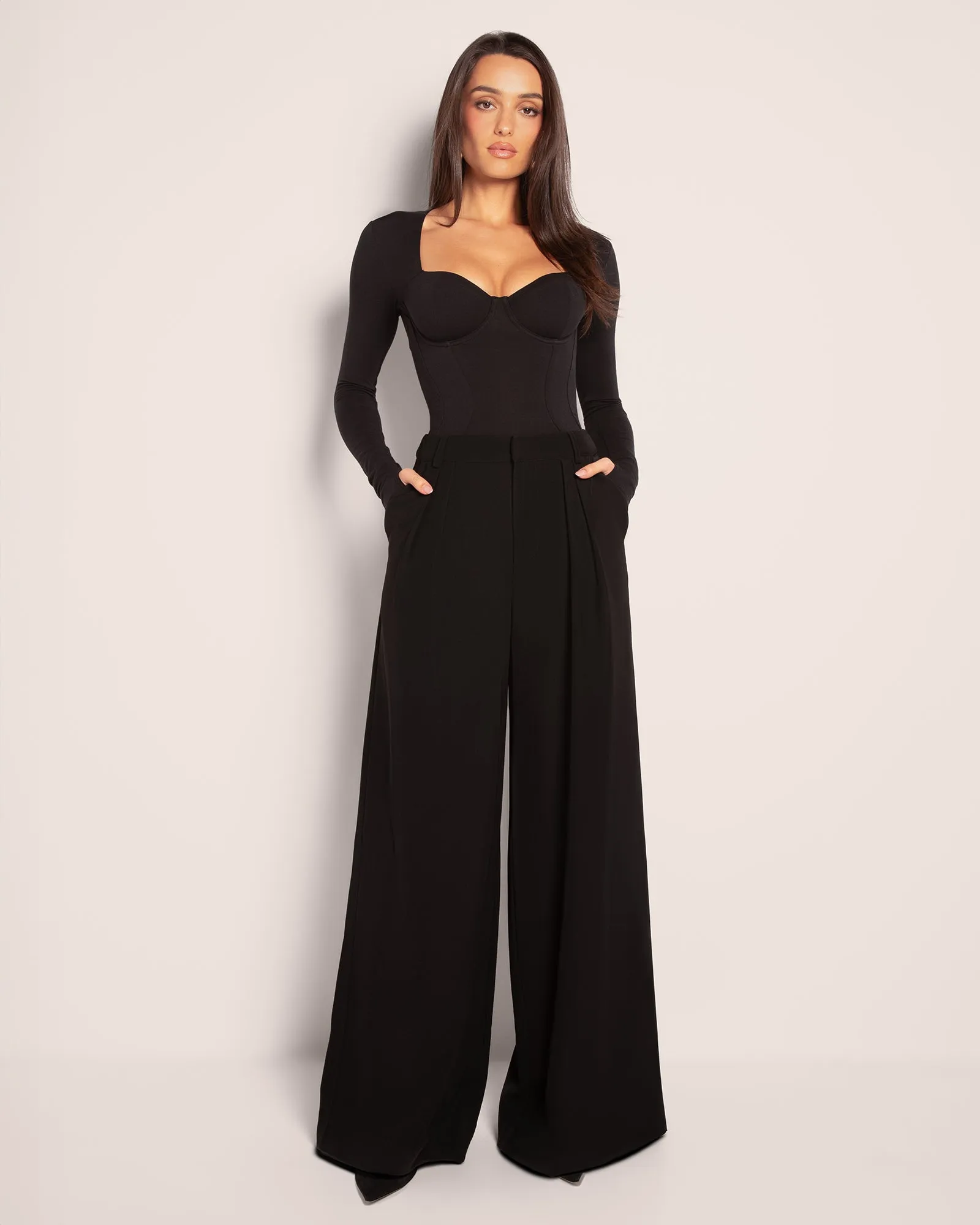 Pleaty Wide Leg Pant - Black sold by TA3 product image thumbnail 4