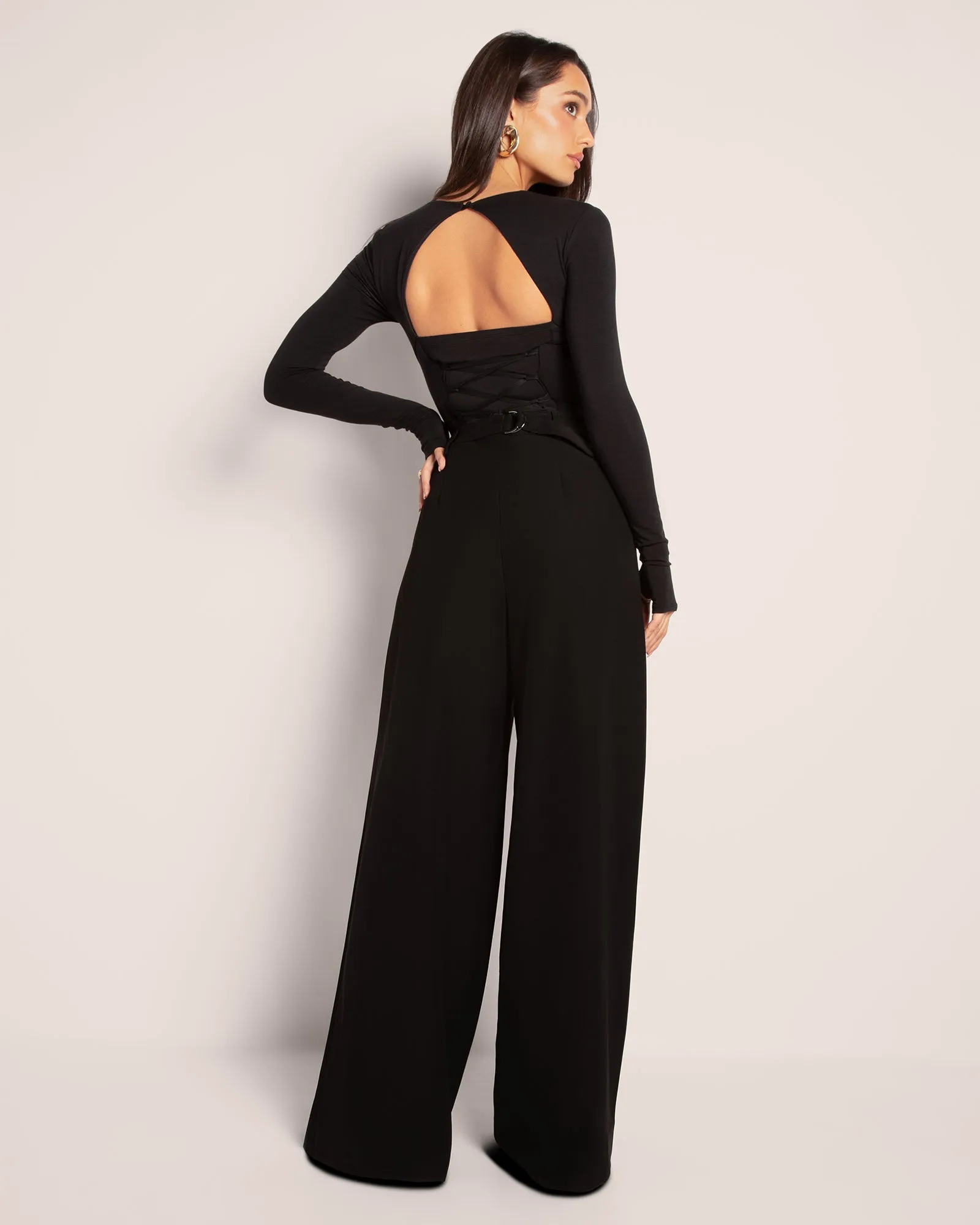 Pleaty Wide Leg Pant - Black sold by TA3 product image thumbnail 2