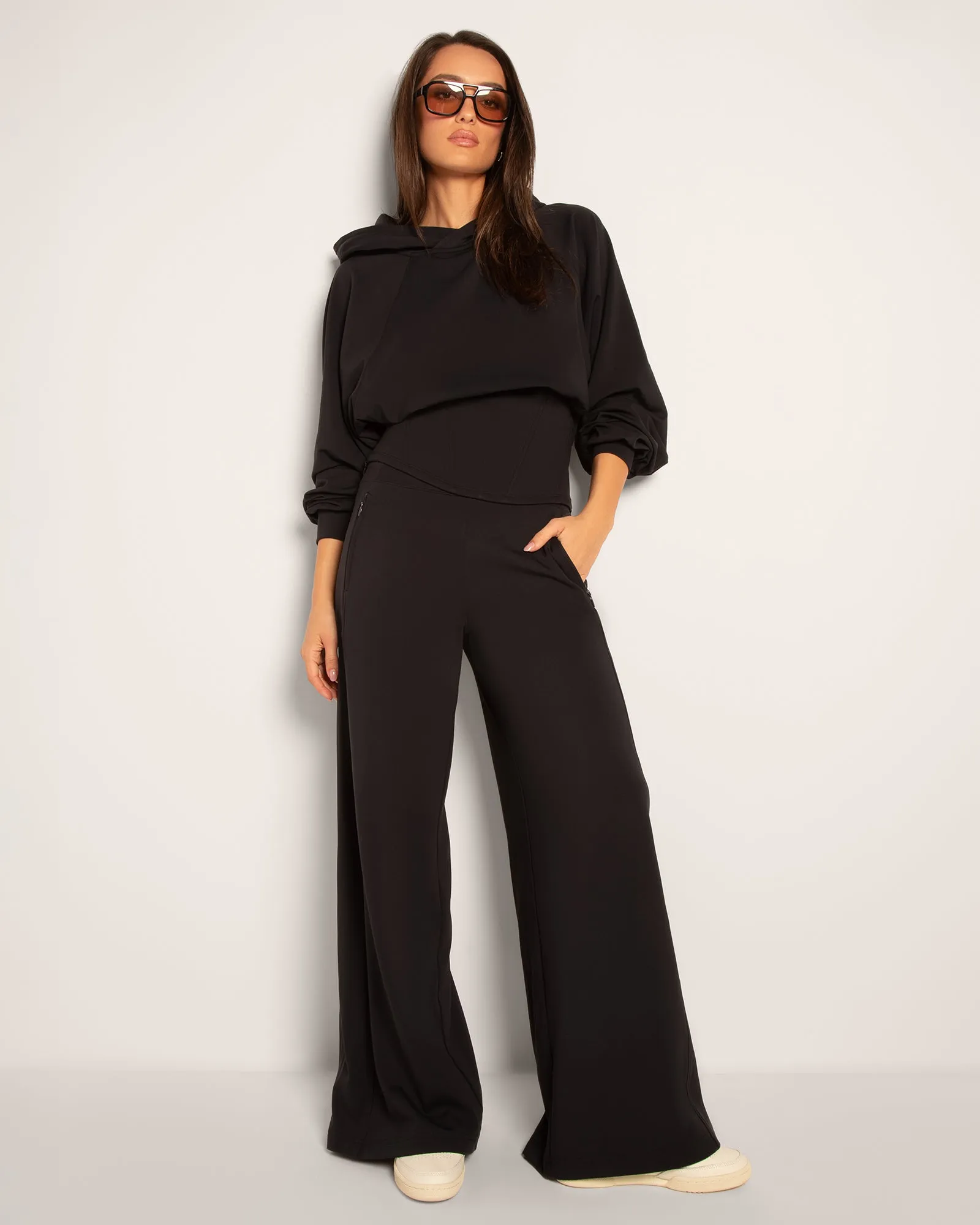 Cloudlined Wide Leg Pant - Soft Black sold by TA3 product image thumbnail 3