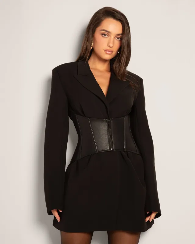 Corset Belt - Faux Leather Black sold by TA3