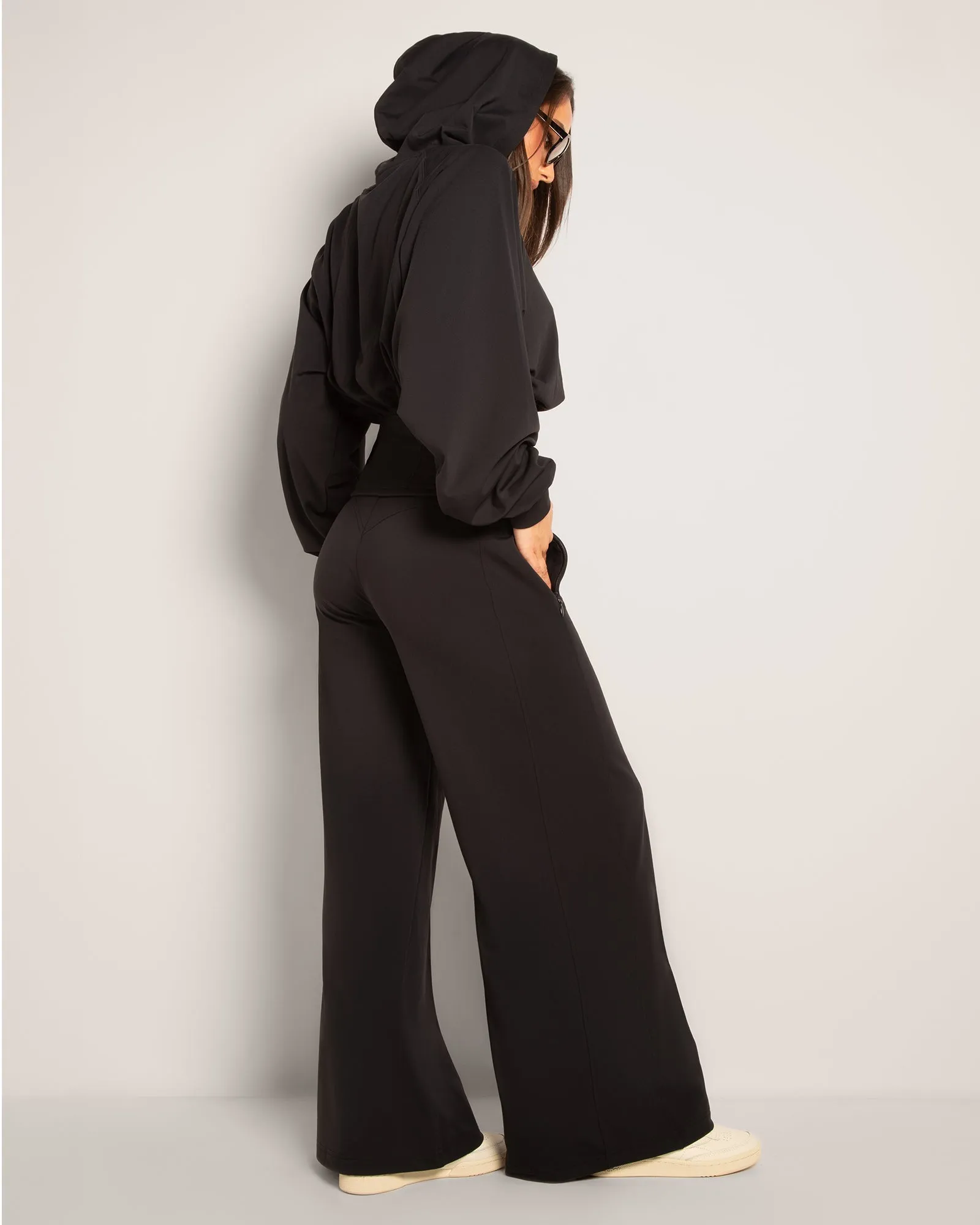 Cloudlined Corset Hoodie - Soft Black sold by TA3 product image thumbnail 2