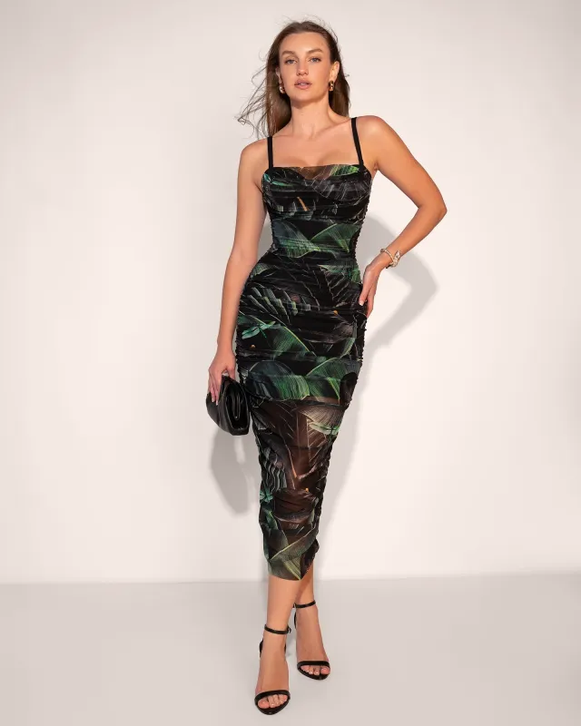 Sweetie Mesh Column Dress - Black Lily sold by TA3