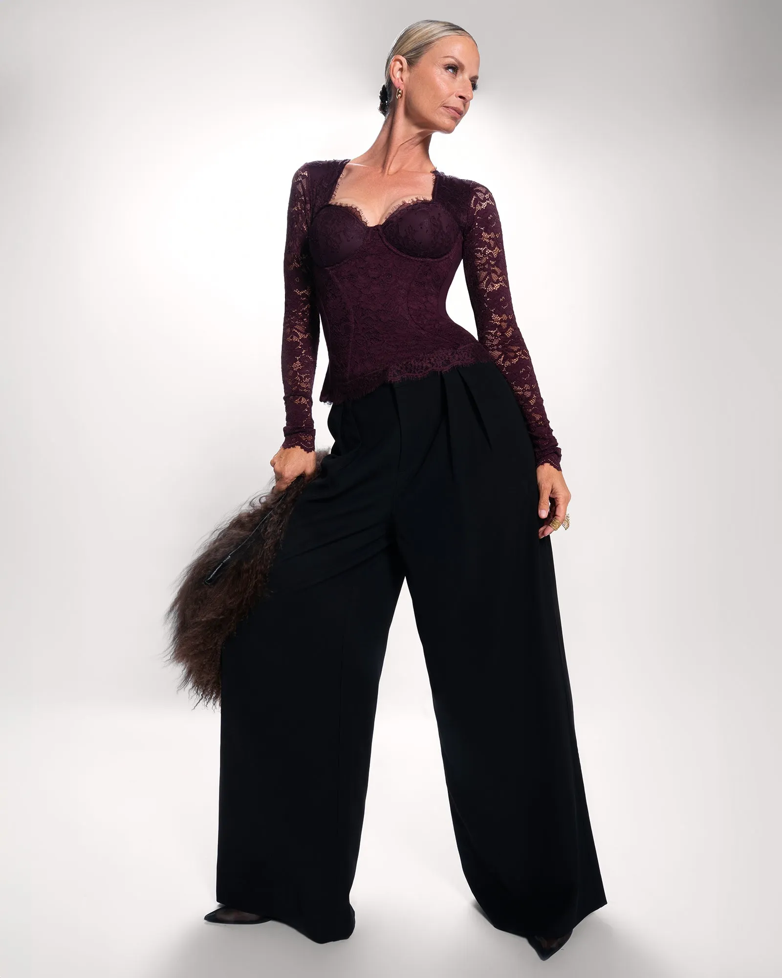 Sweetie Long Sleeve Top - Lace Garnet sold by TA3 product image thumbnail 4