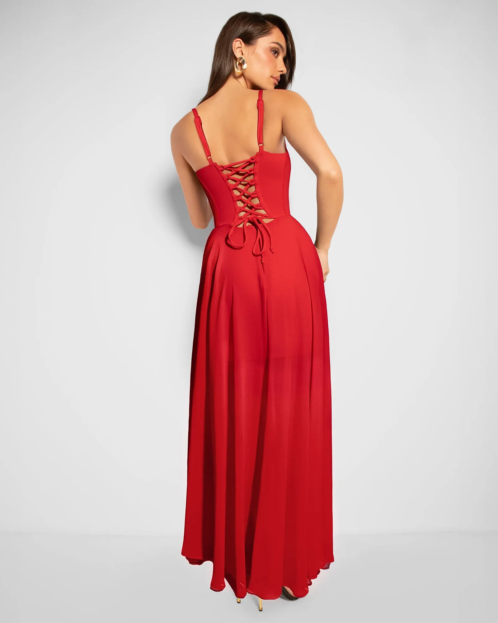 Vixen Corset Maxi Dress - Red sold by TA3 product image thumbnail 3