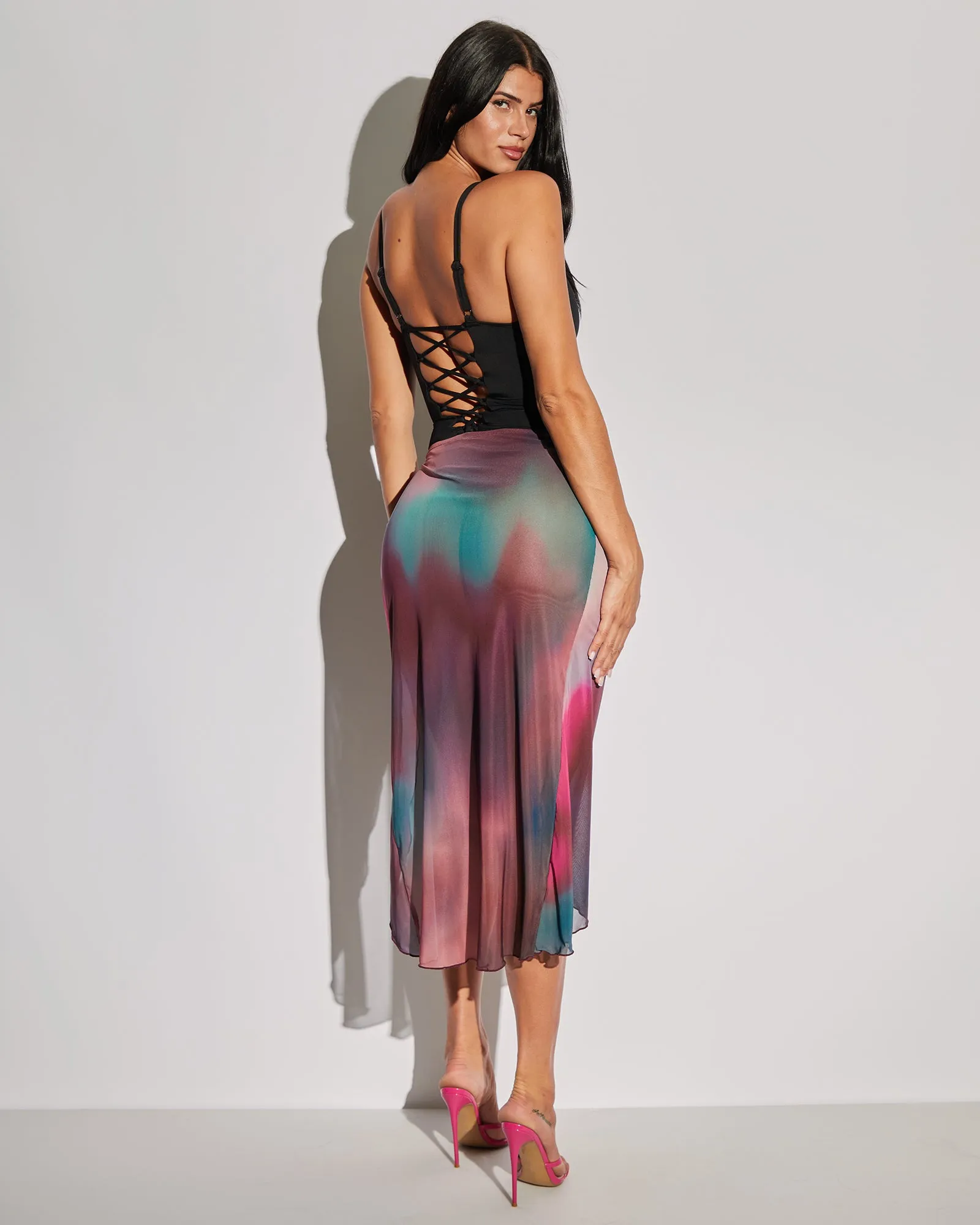 Mesh Maxi Skirty - Watercolor sold by TA3 product image thumbnail 2