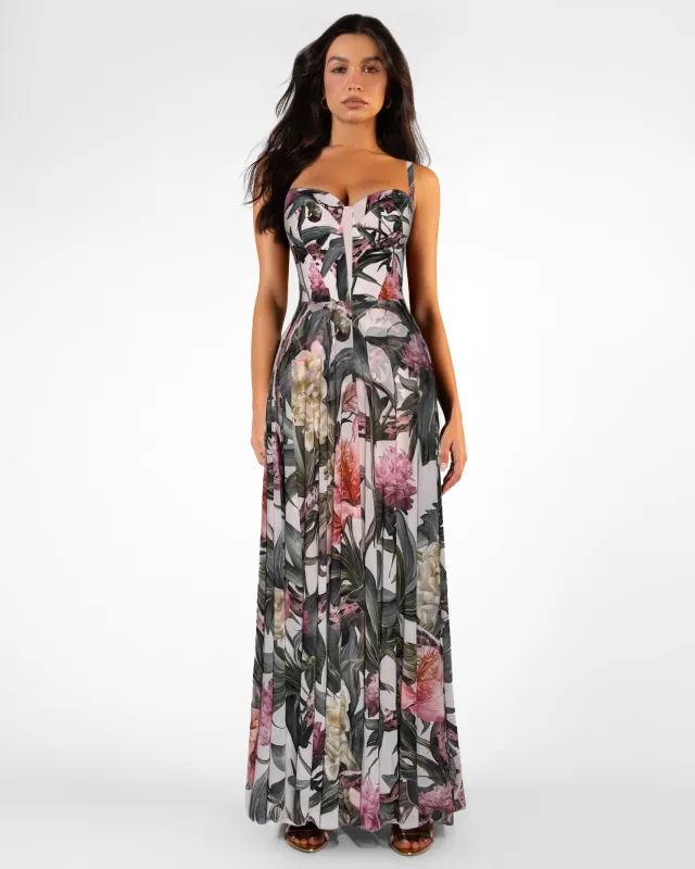 Bombshell Maxi Dress - Daylight Peony made by TA3