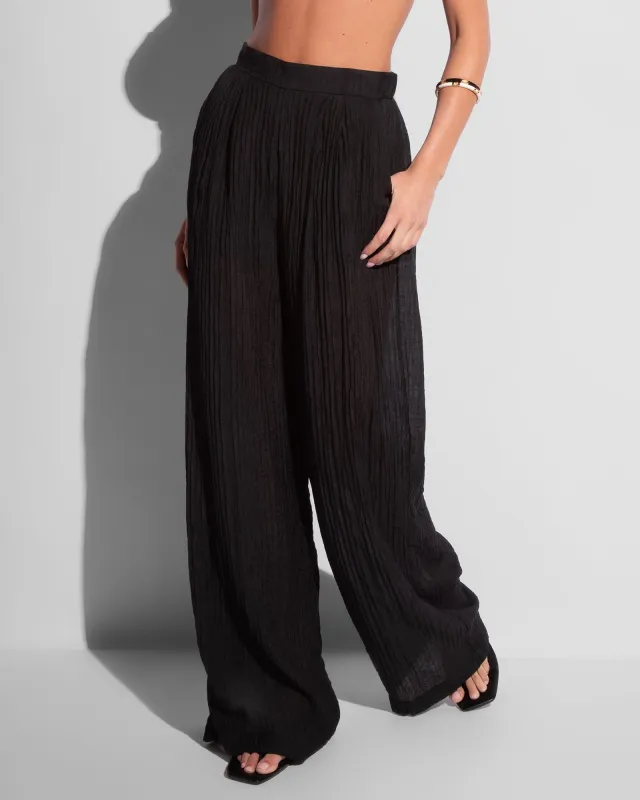 Flowy Pant - Gauze Black made by TA3