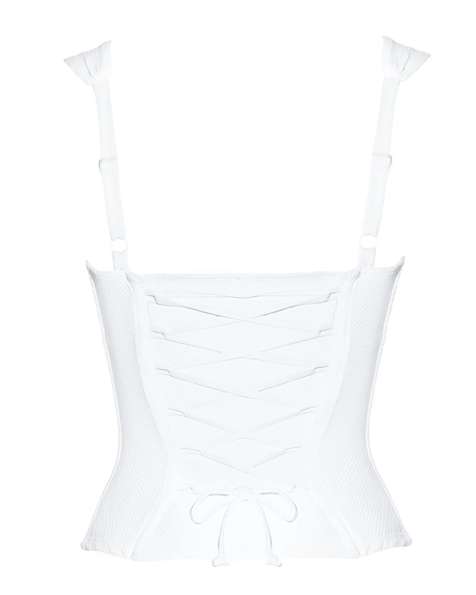 Corsety Seamed Tank - Lace Rib White sold by TA3 product image thumbnail 2