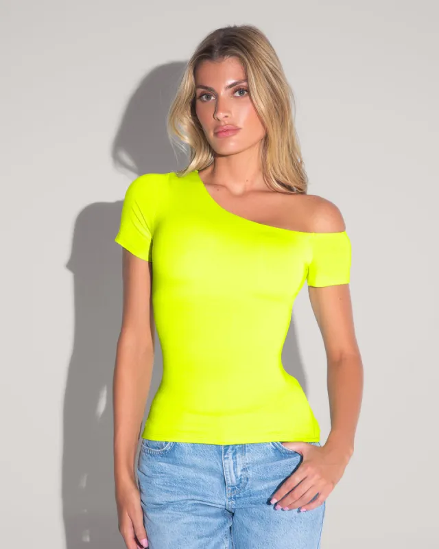 Short Sleeve Asymmy Top - Acid sold by TA3
