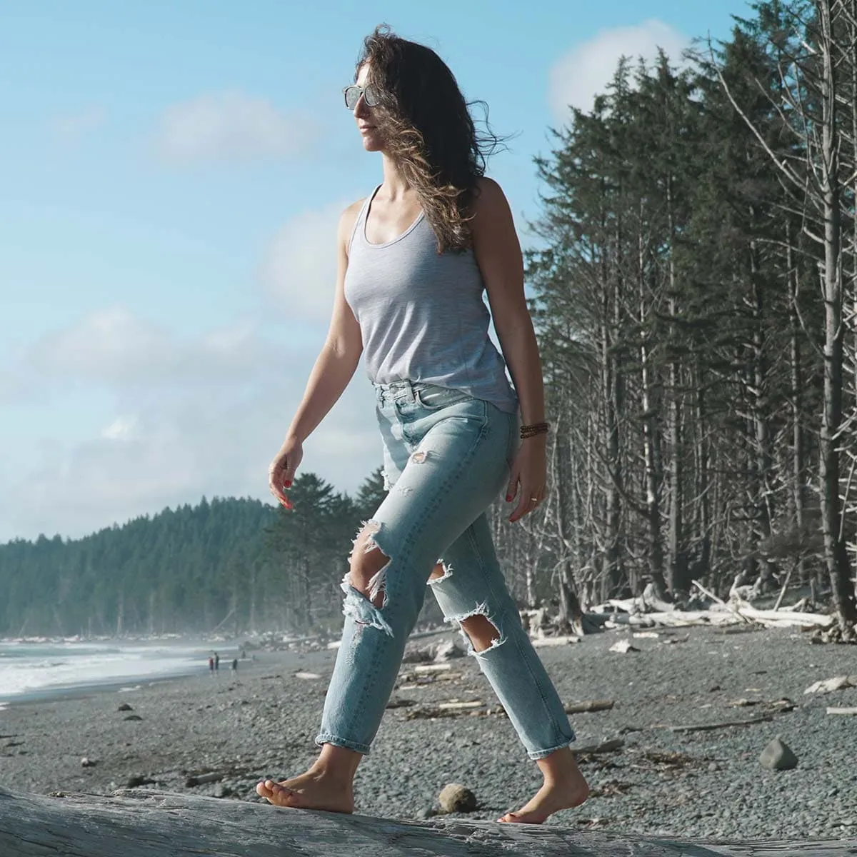 Microweight Women's Wool Racerback Tank Top - Woolverino sold by Minus33 Merino Wool product image thumbnail 4