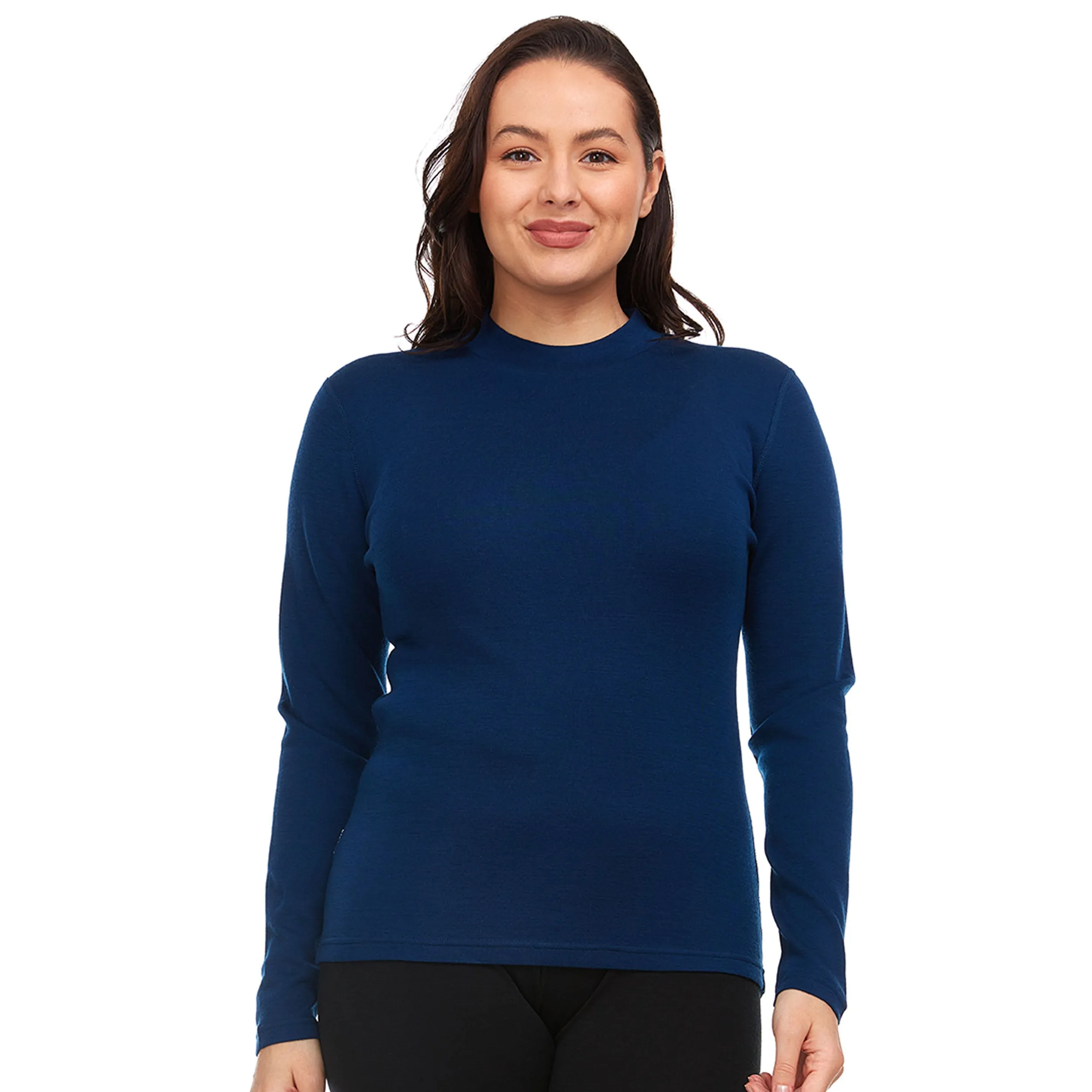 Women's Midweight Merino Wool Mock Neck | 100% Merino Wool sold by Minus33 Merino Wool