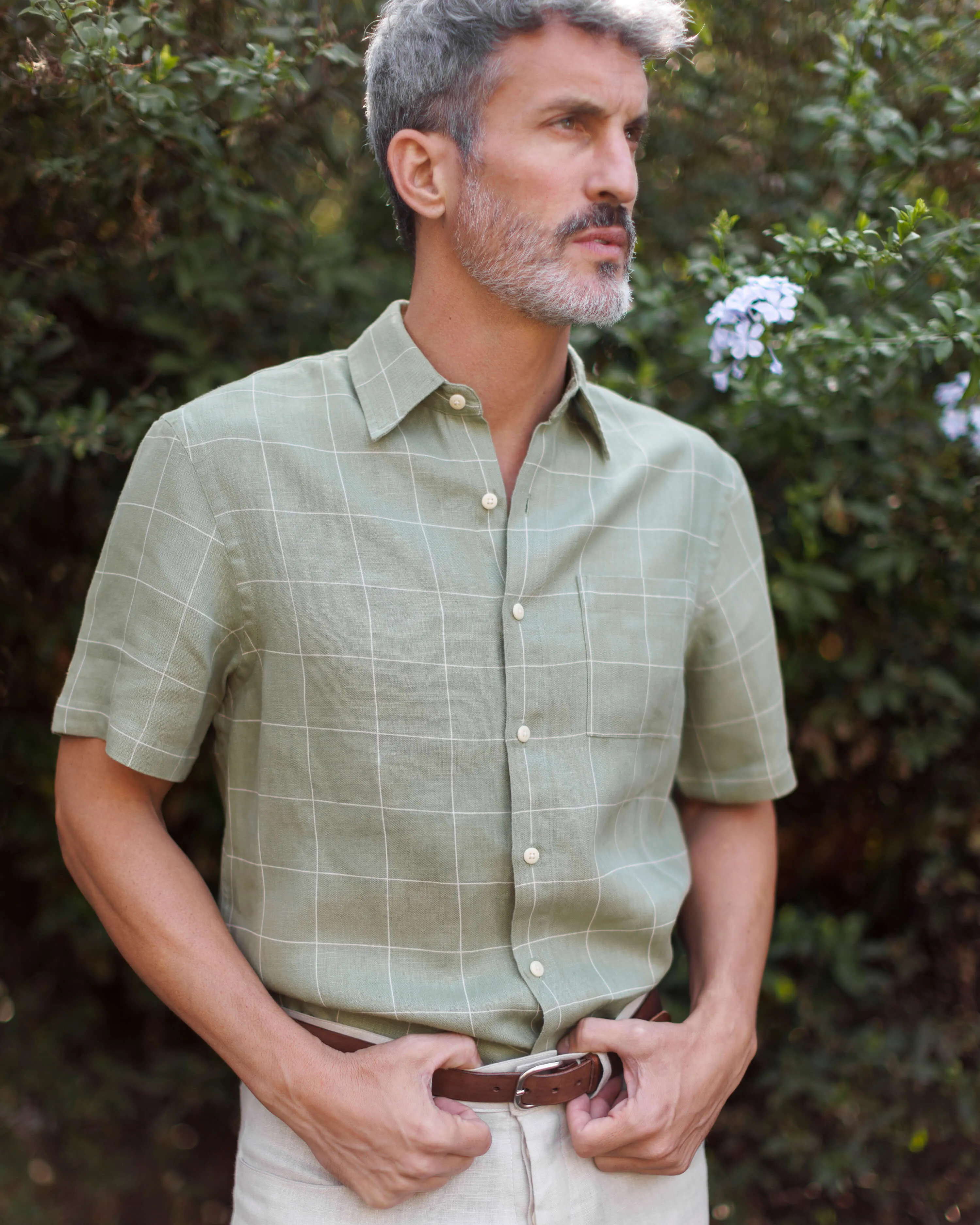 Ola Shirt / Moss Check sold by Alex Crane product image thumbnail 2