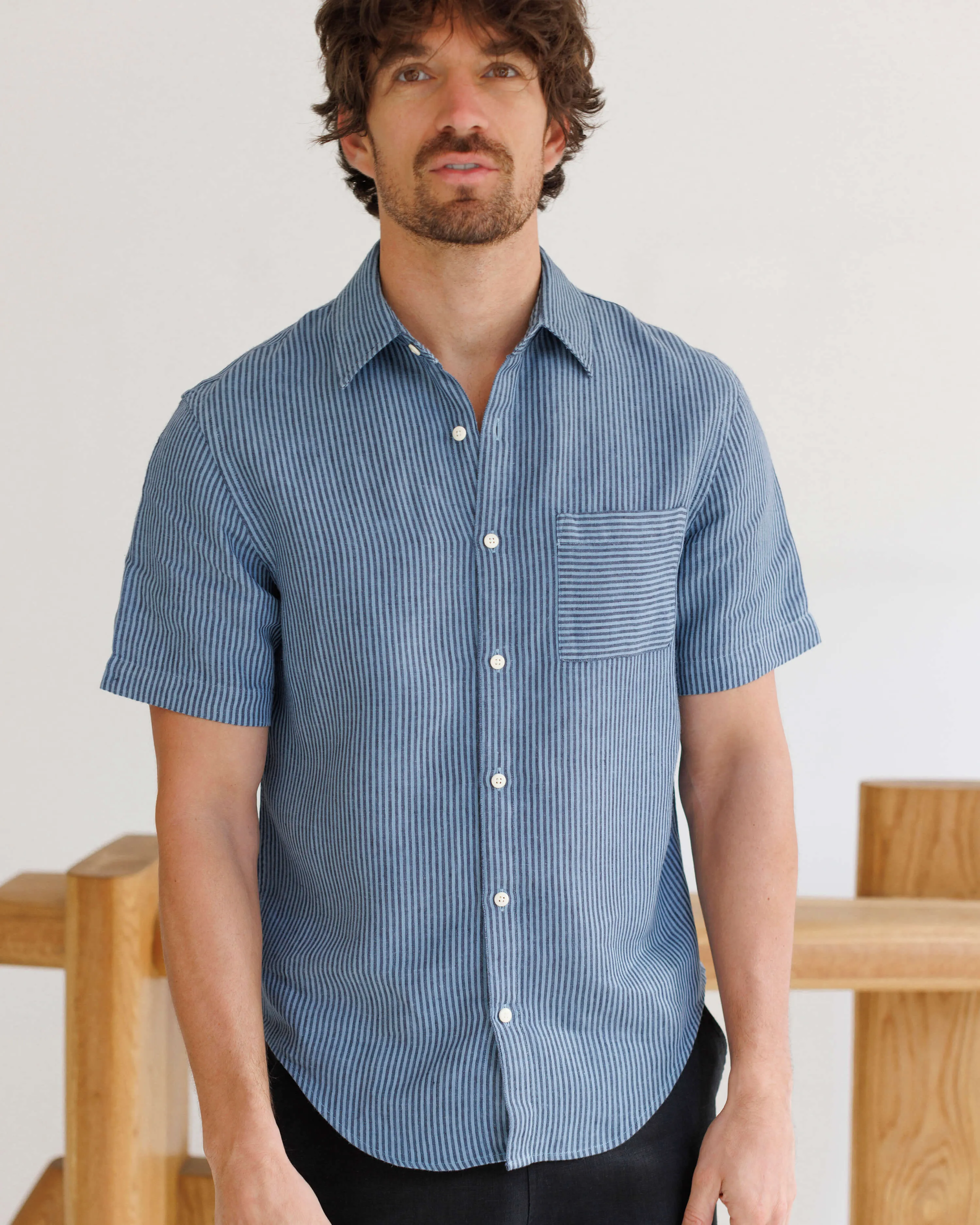 Ola Shirt / Overdye Indigo sold by Alex Crane product image thumbnail 3