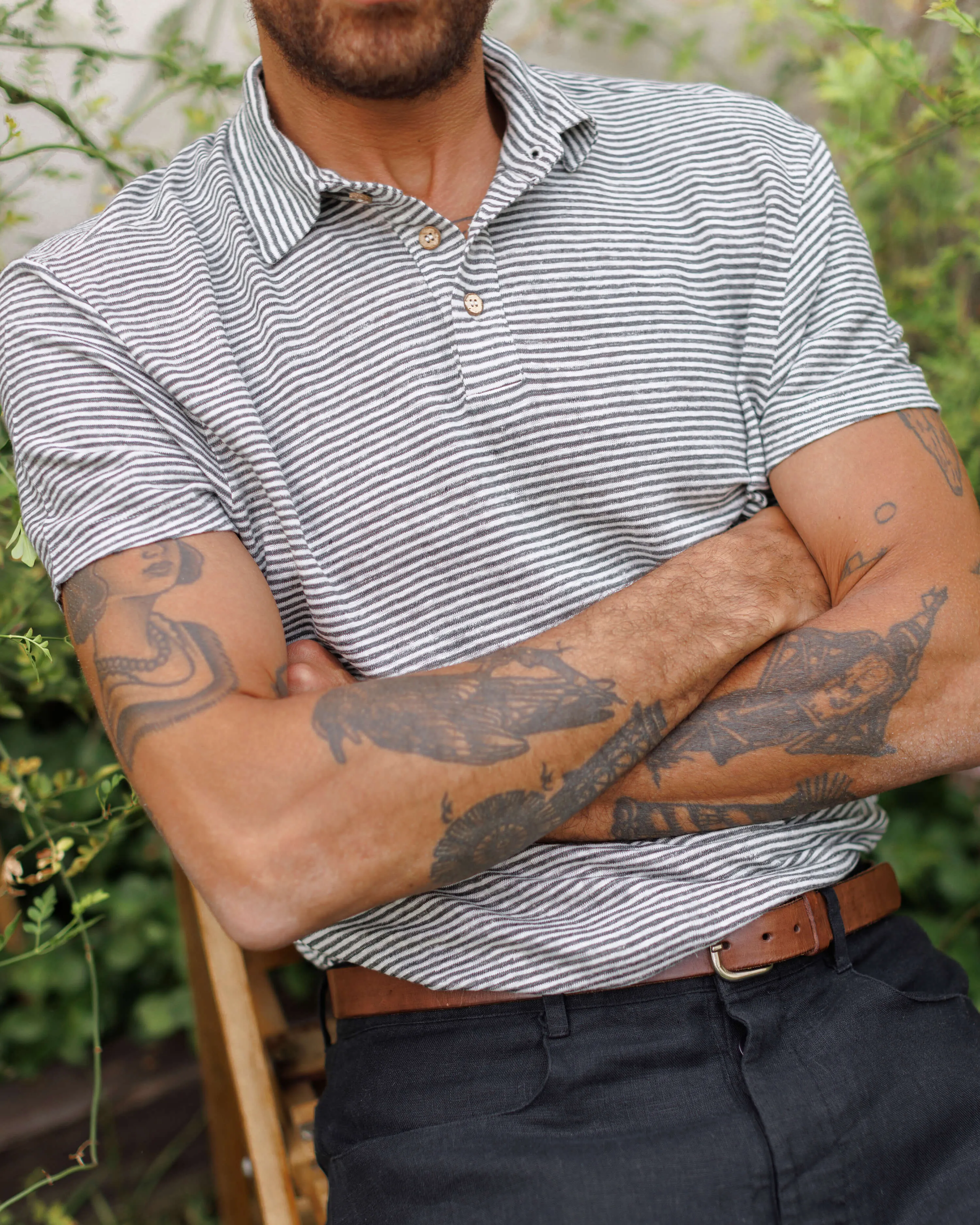 Knit Polo / Lines sold by Alex Crane product image thumbnail 4