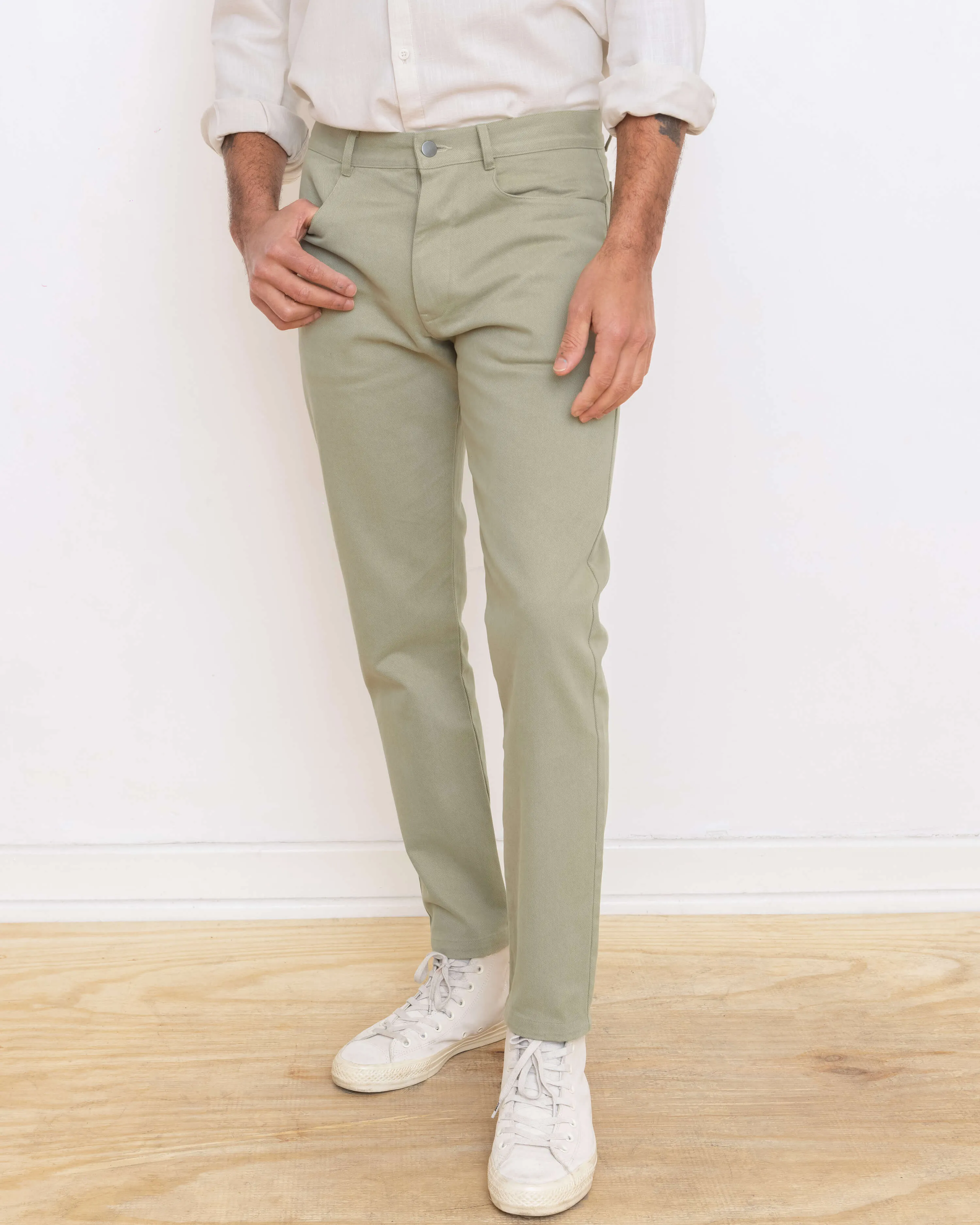 Canvas Cham Pants / Moss sold by Alex Crane product image thumbnail 3