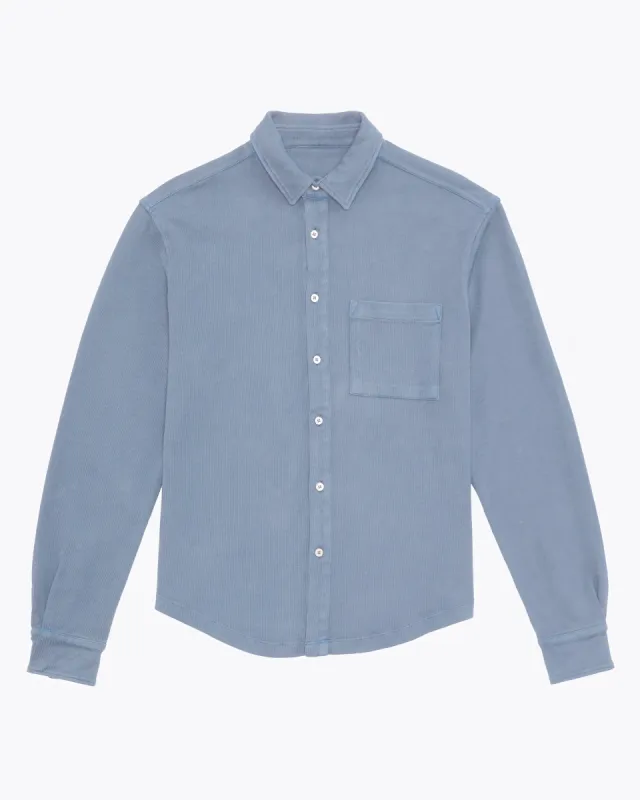 Caza Knit Shirt / Wave sold by Alex Crane