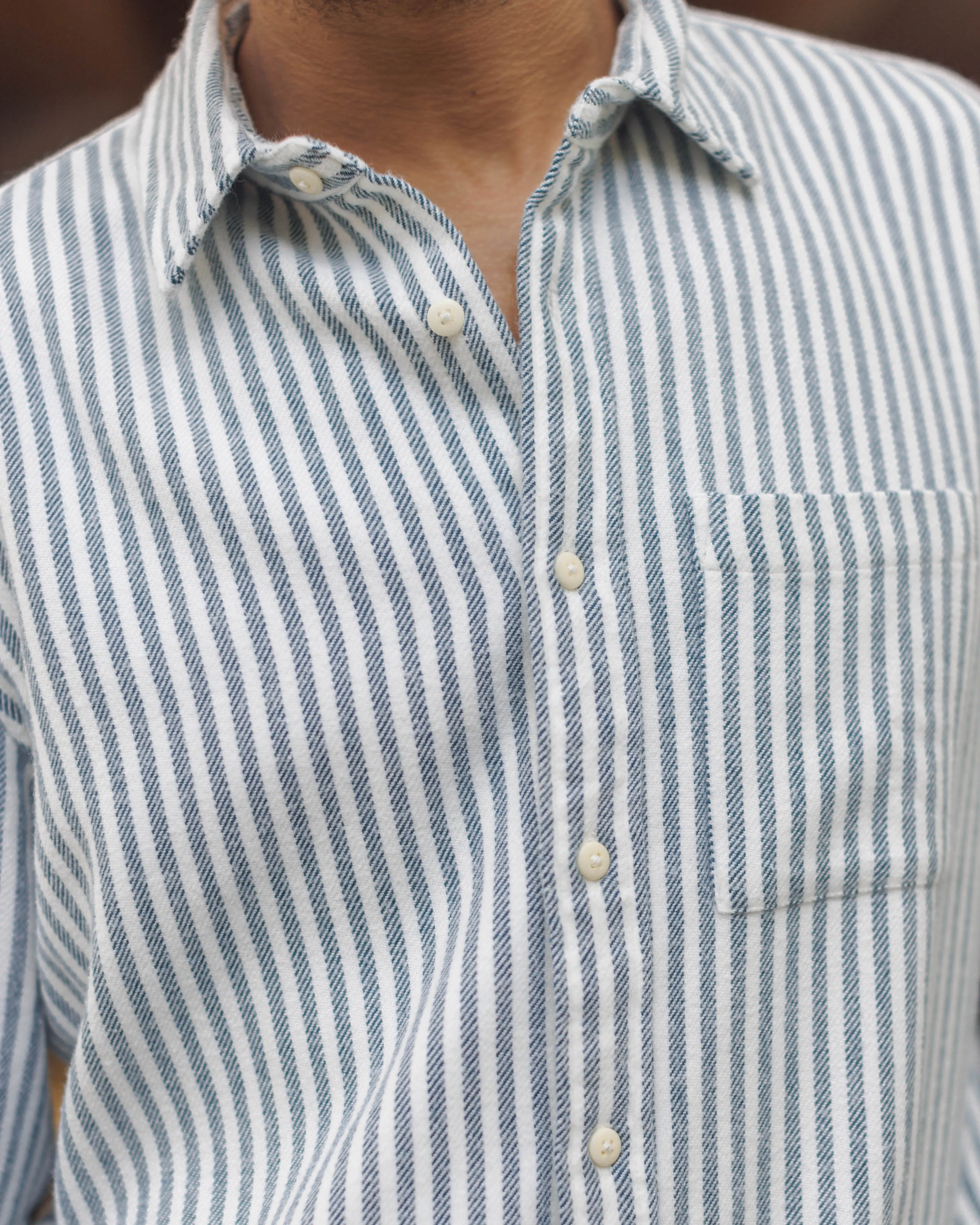 Cloud Flannel / Indigo Lines sold by Alex Crane product image thumbnail 2