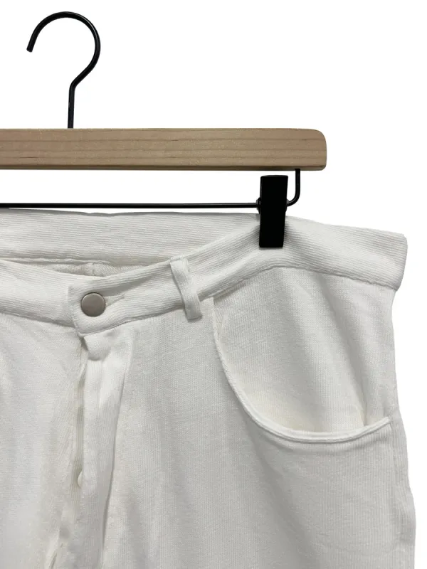 One Of One / Caza Button Fly Knit Pants Snow sold by Alex Crane