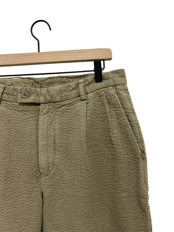 One Of One / Seersucker Alta Trousers Olive made by Alex Crane