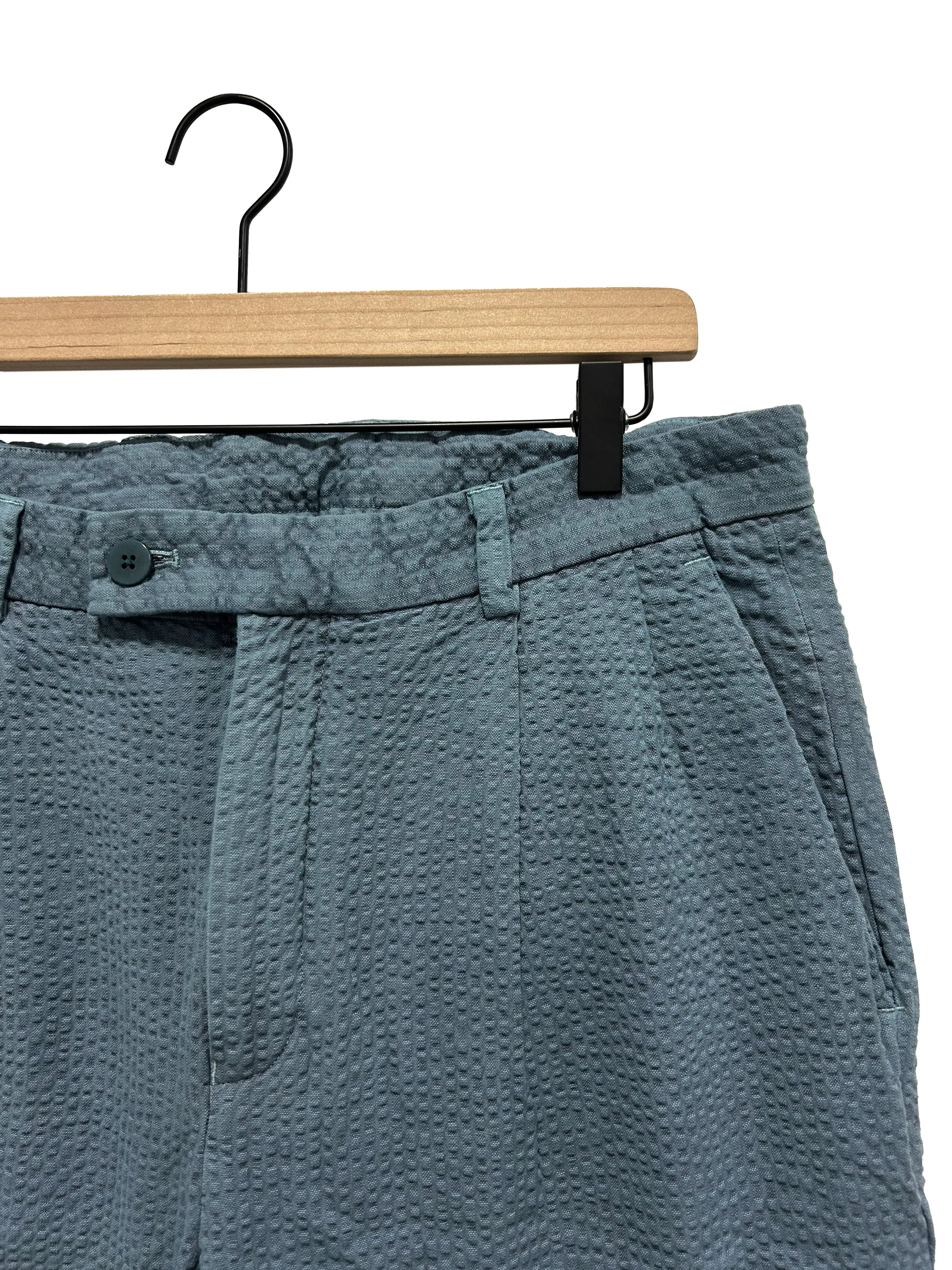 One Of One / Seersucker Alta Trousers Indigo sold by Alex Crane