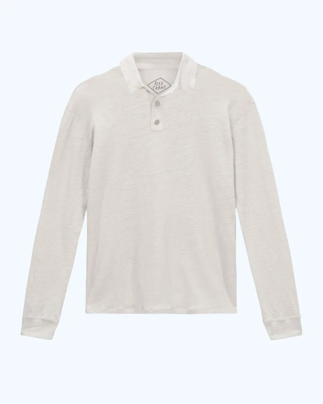 Long Sleeve Knit Polo / Bone sold by Alex Crane