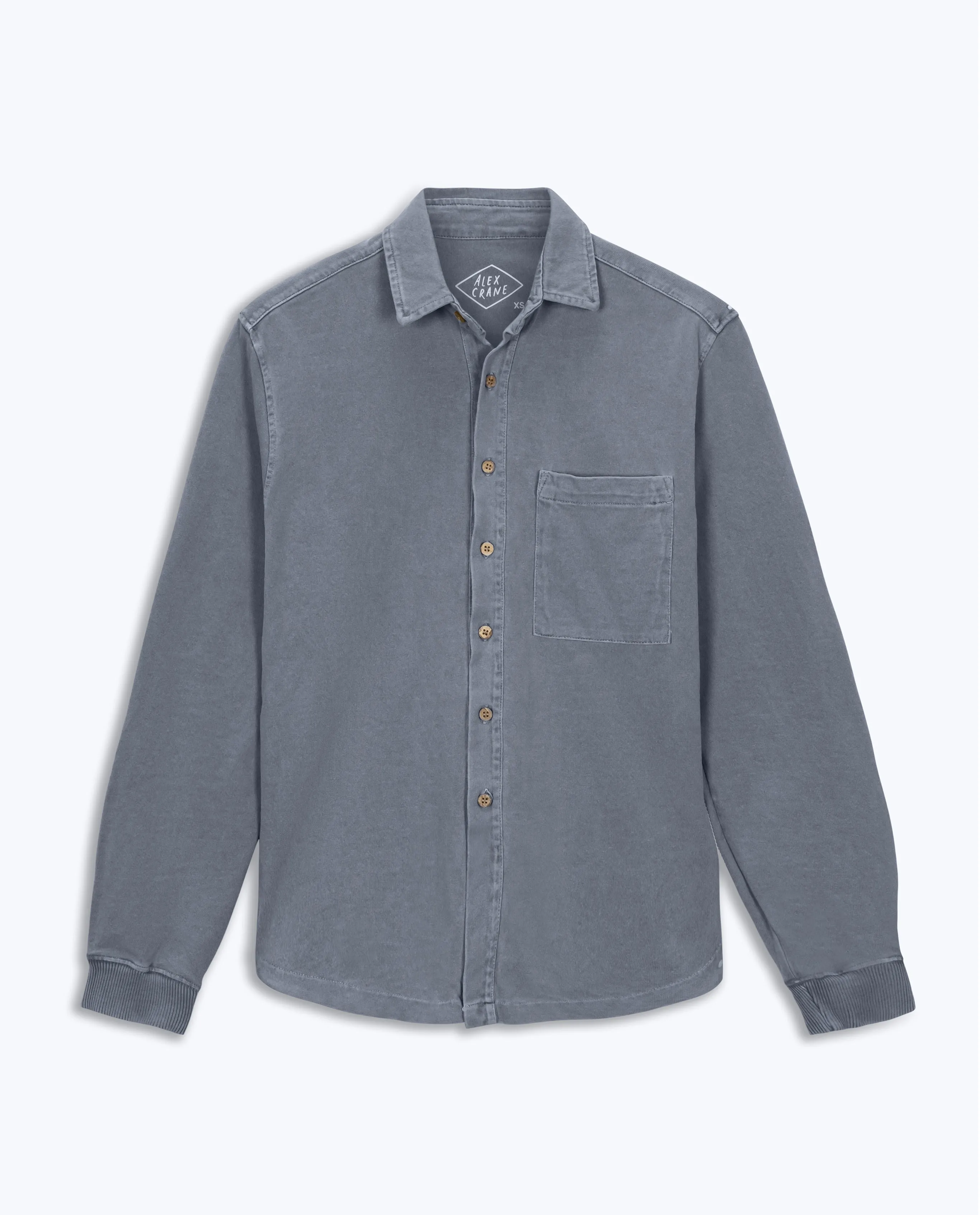Caza Knit Shirt / Slate sold by Alex Crane