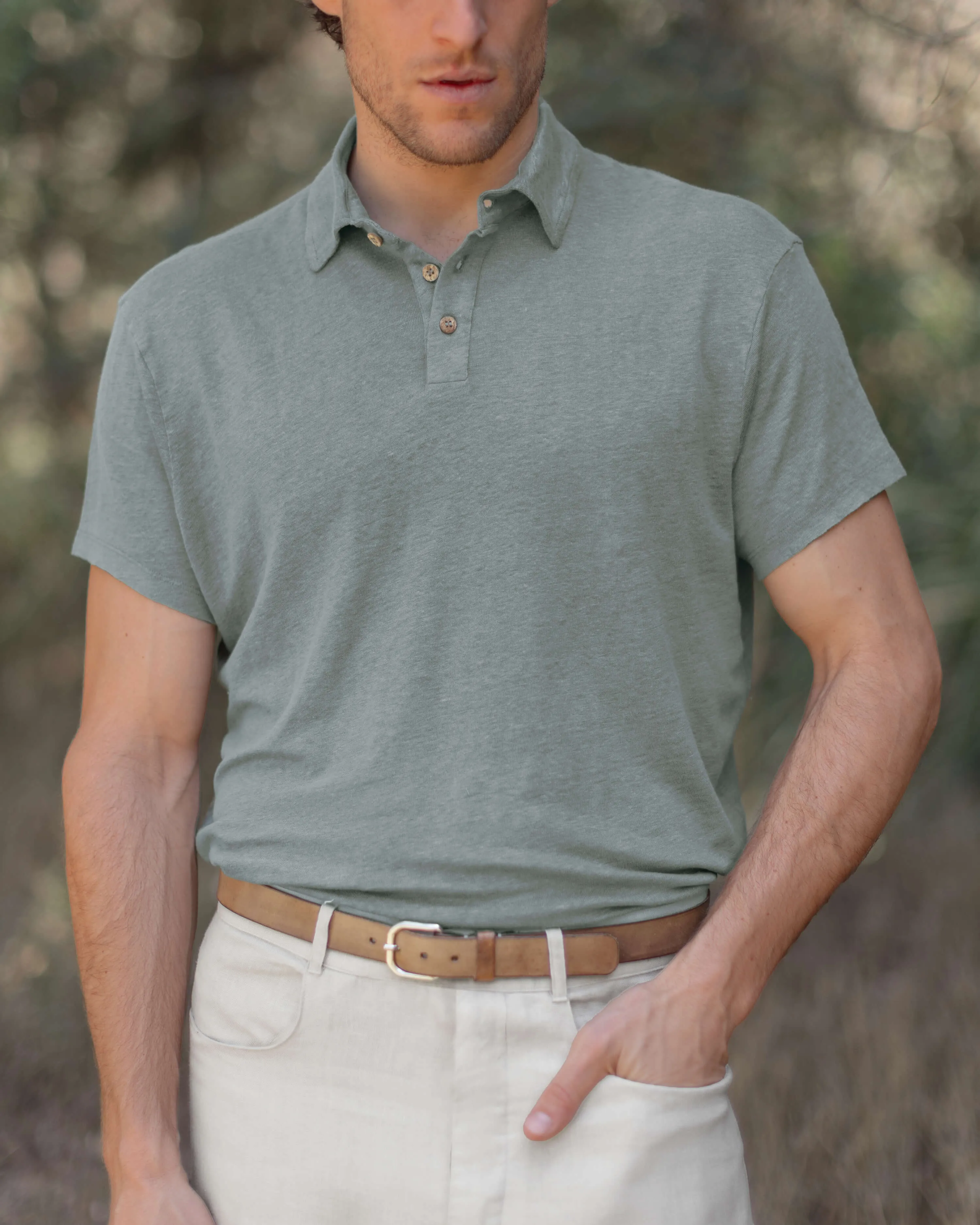 Knit Polo / Jade sold by Alex Crane product image thumbnail 2