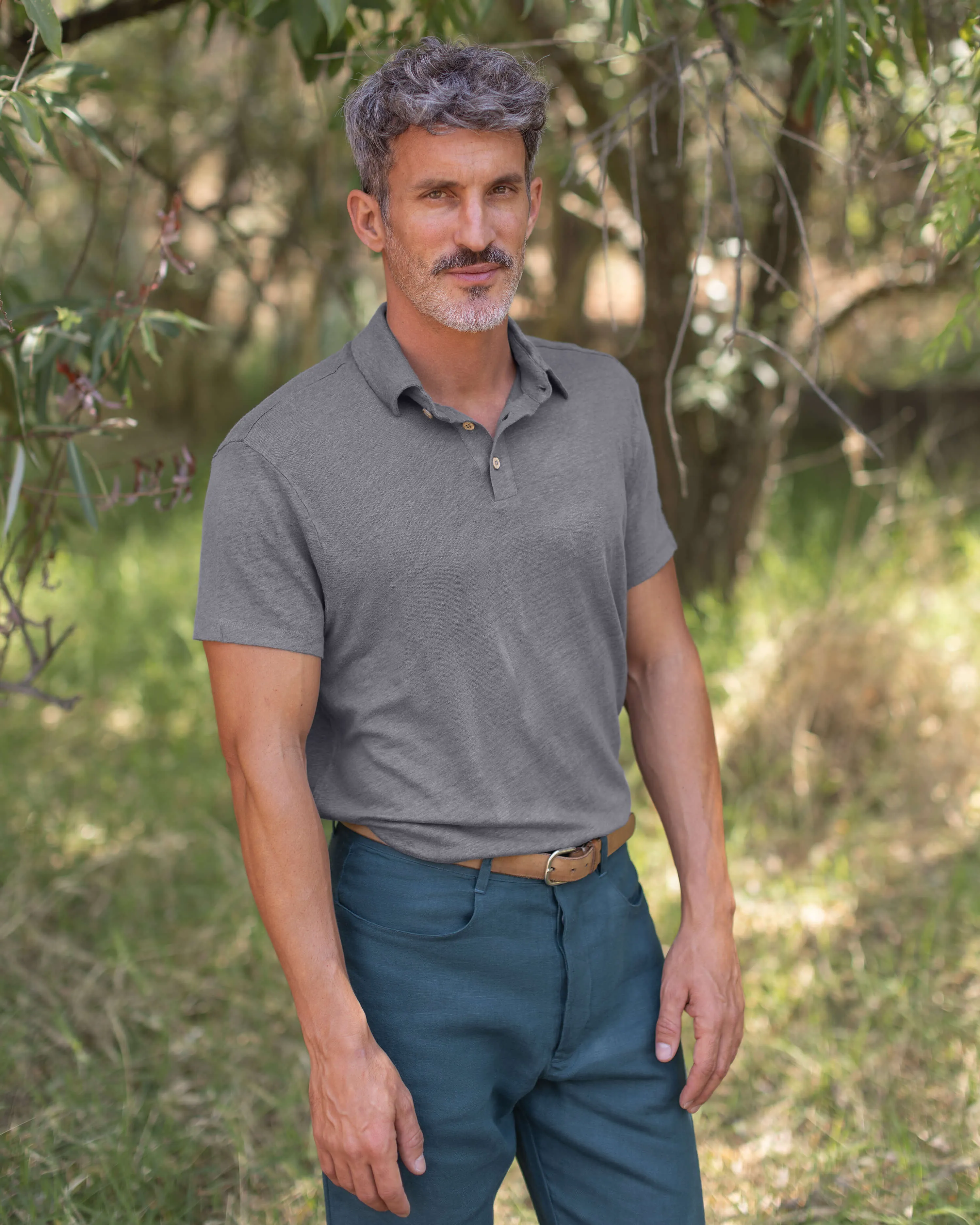 Knit Polo / Slate sold by Alex Crane product image thumbnail 5