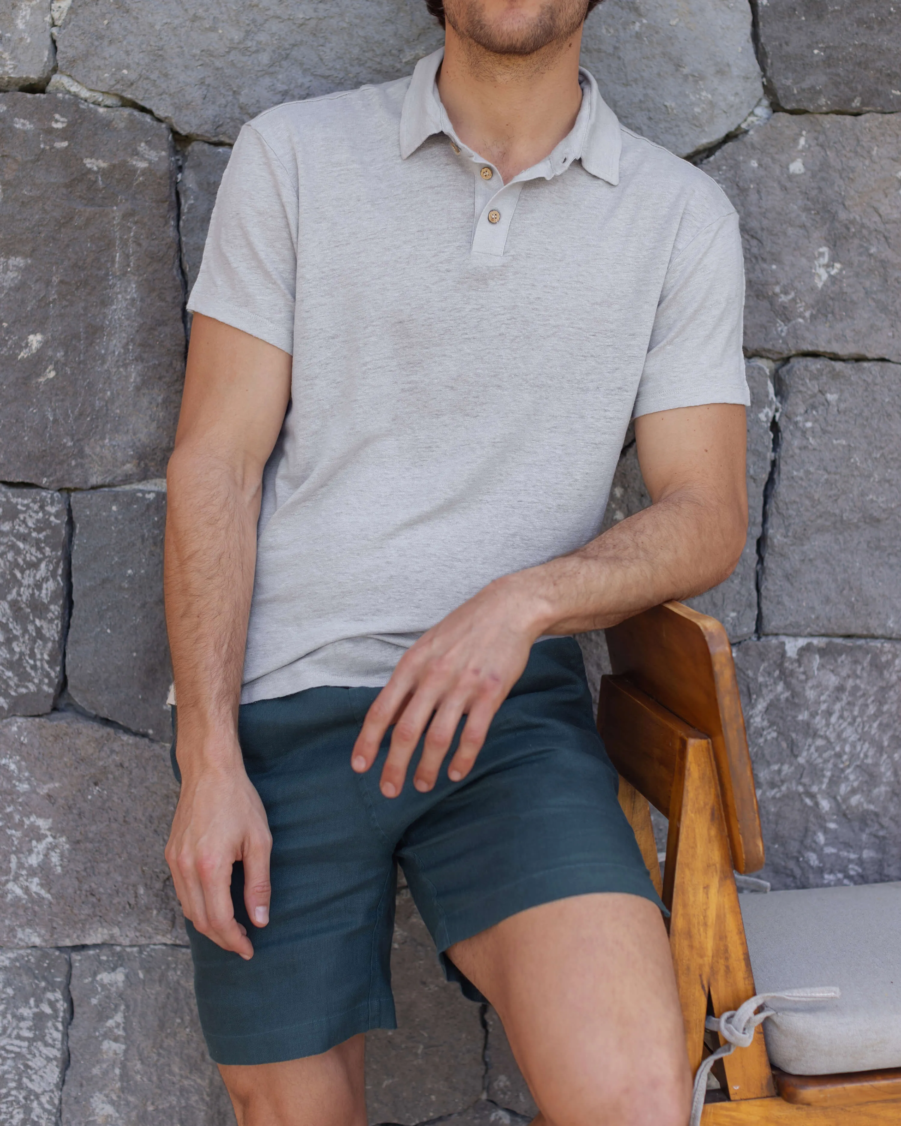 Knit Polo / Steel sold by Alex Crane product image thumbnail 4