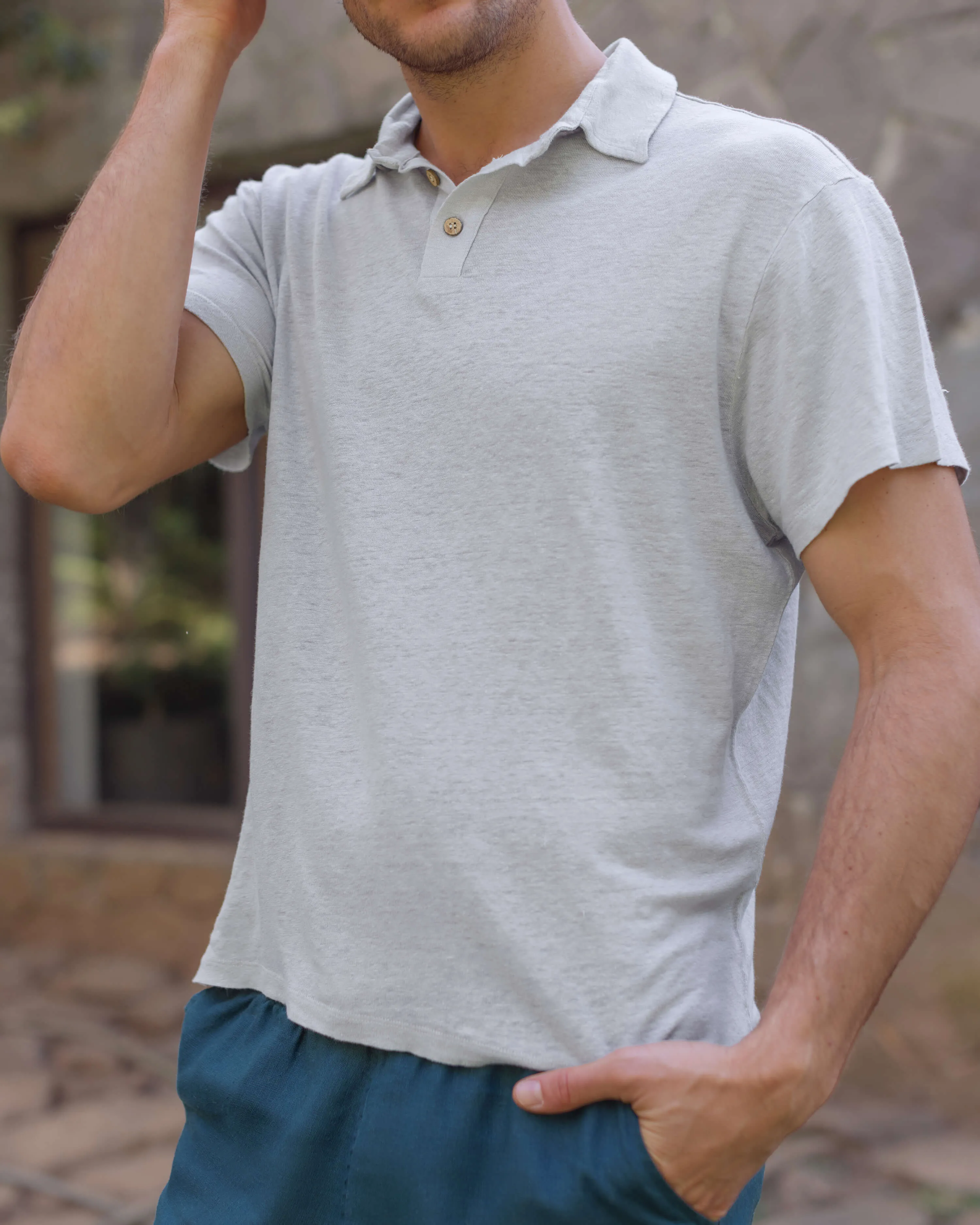 Knit Polo / Steel sold by Alex Crane product image thumbnail 2