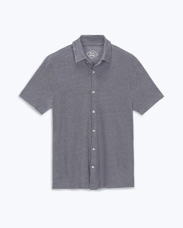 Knit Ola Shirt / Slate sold by Alex Crane