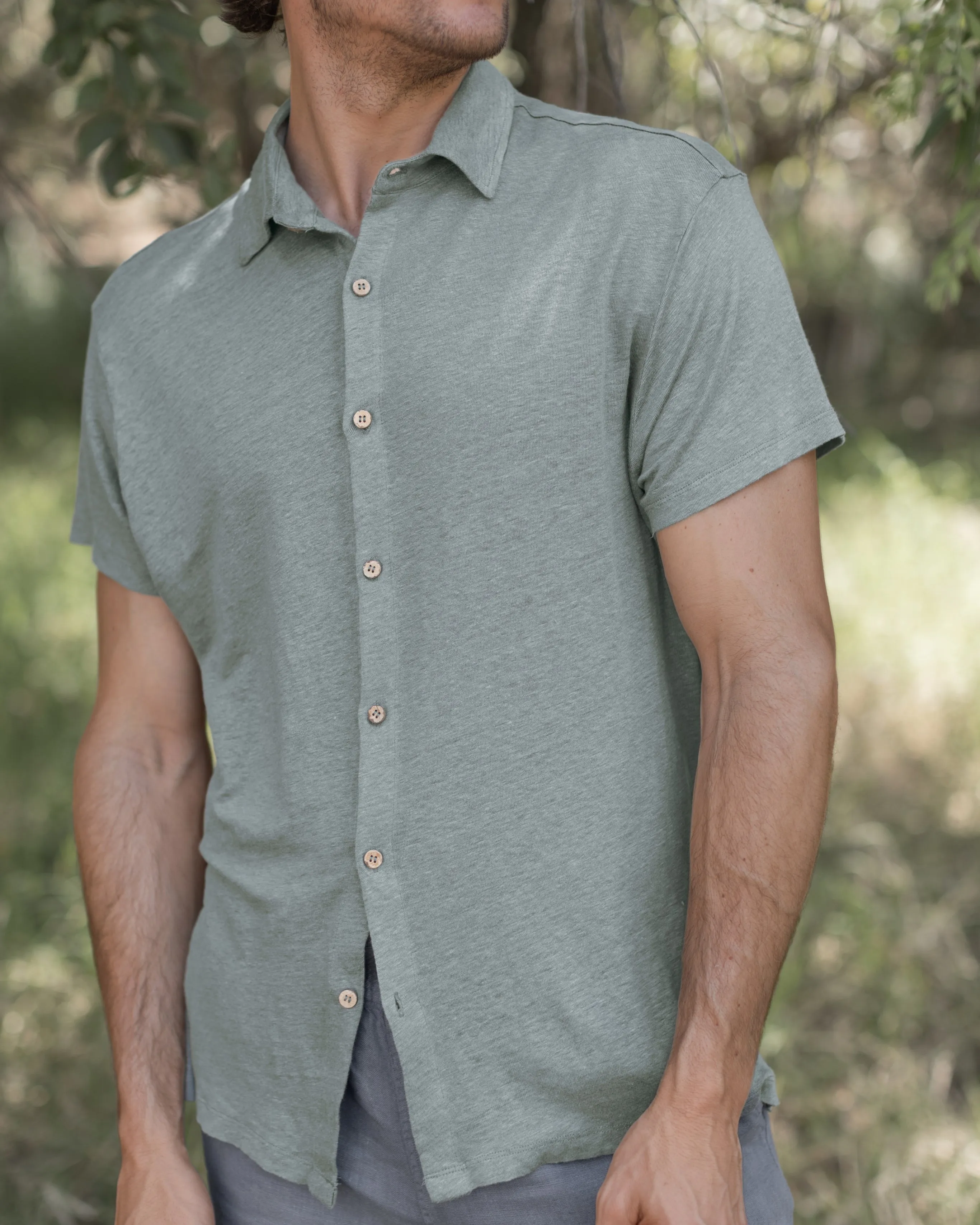 Knit Ola Shirt / Jade sold by Alex Crane product image thumbnail 2