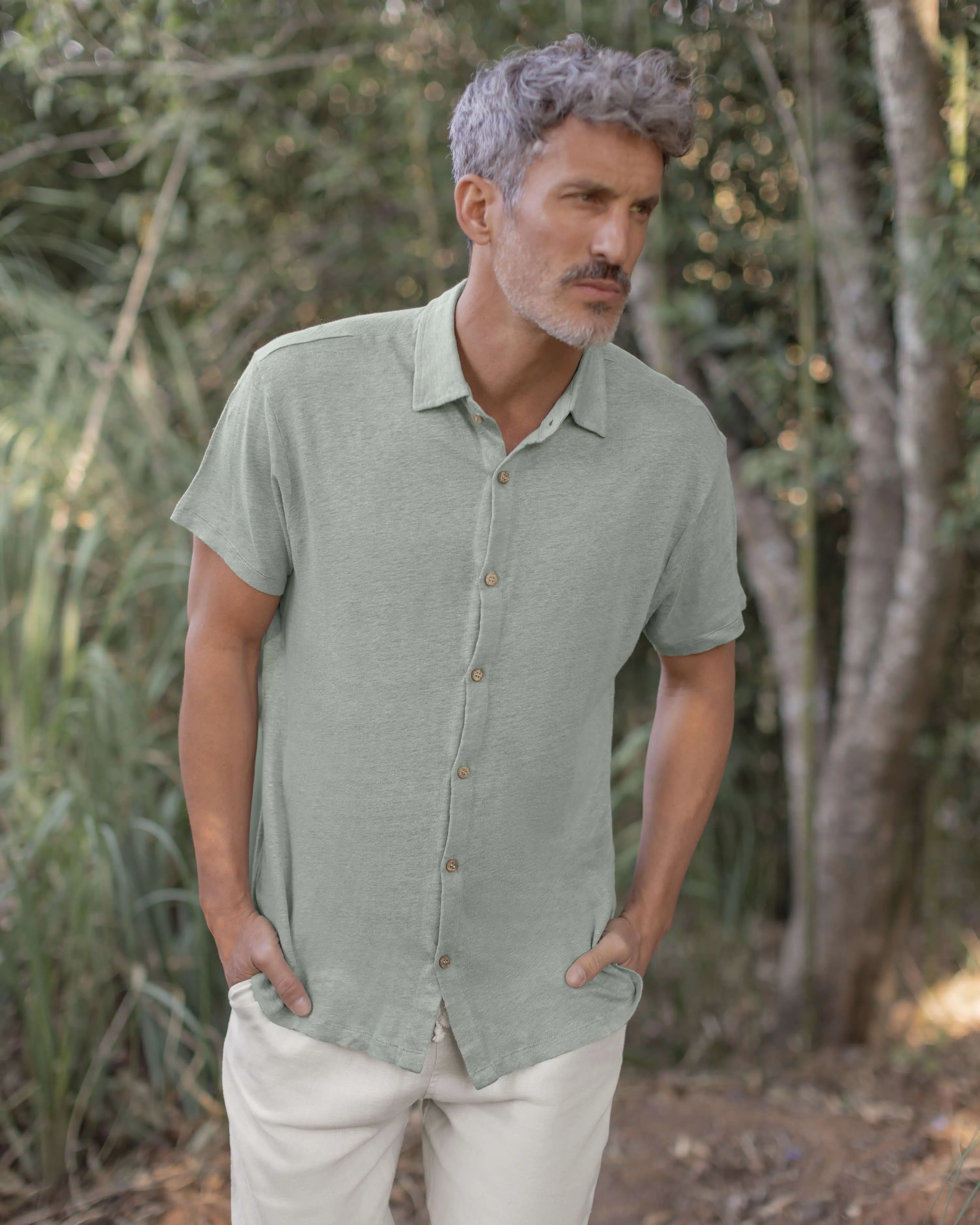 Knit Ola Shirt / Moss sold by Alex Crane product image thumbnail 3