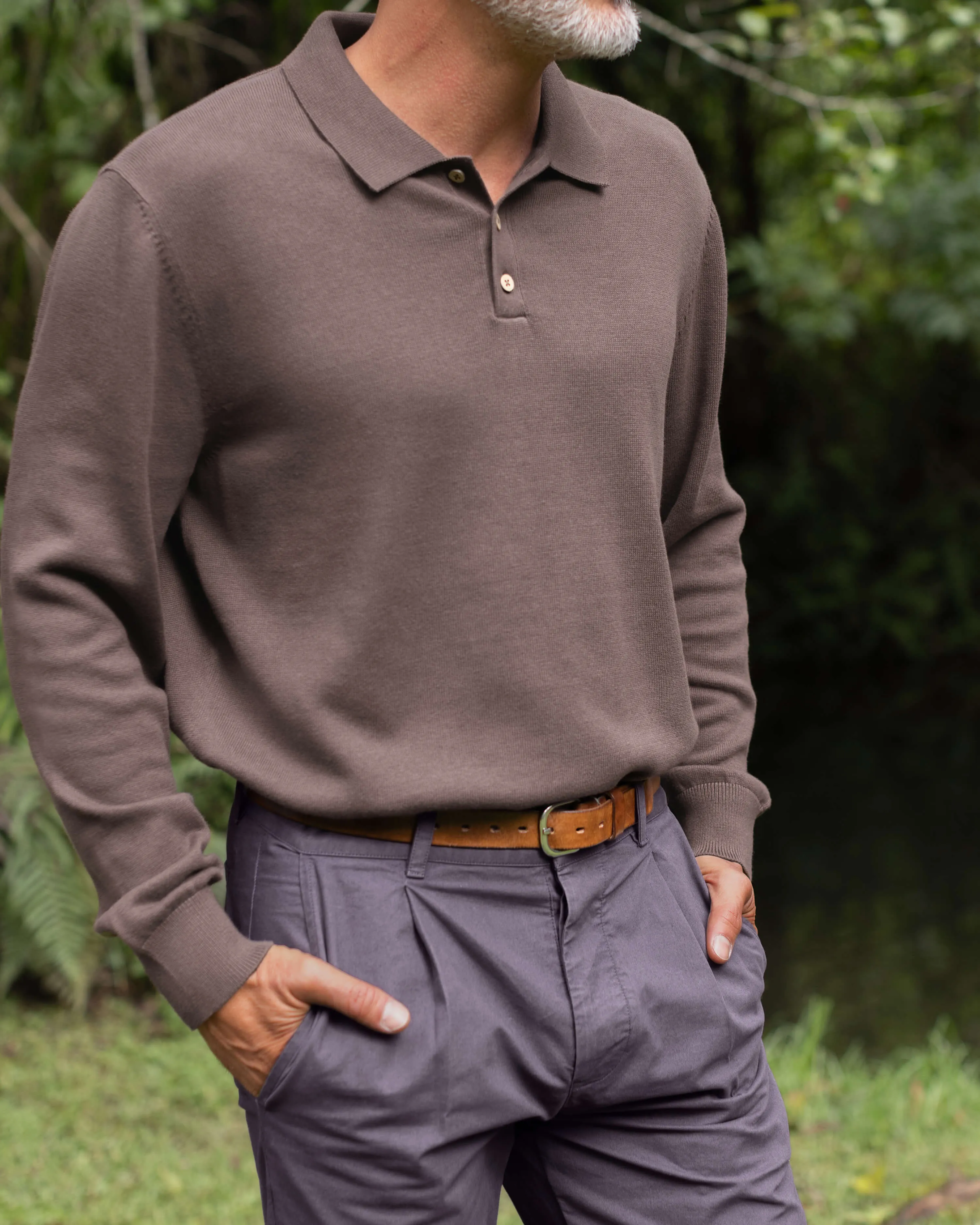 Feather Polo / Coffee sold by Alex Crane product image thumbnail 2