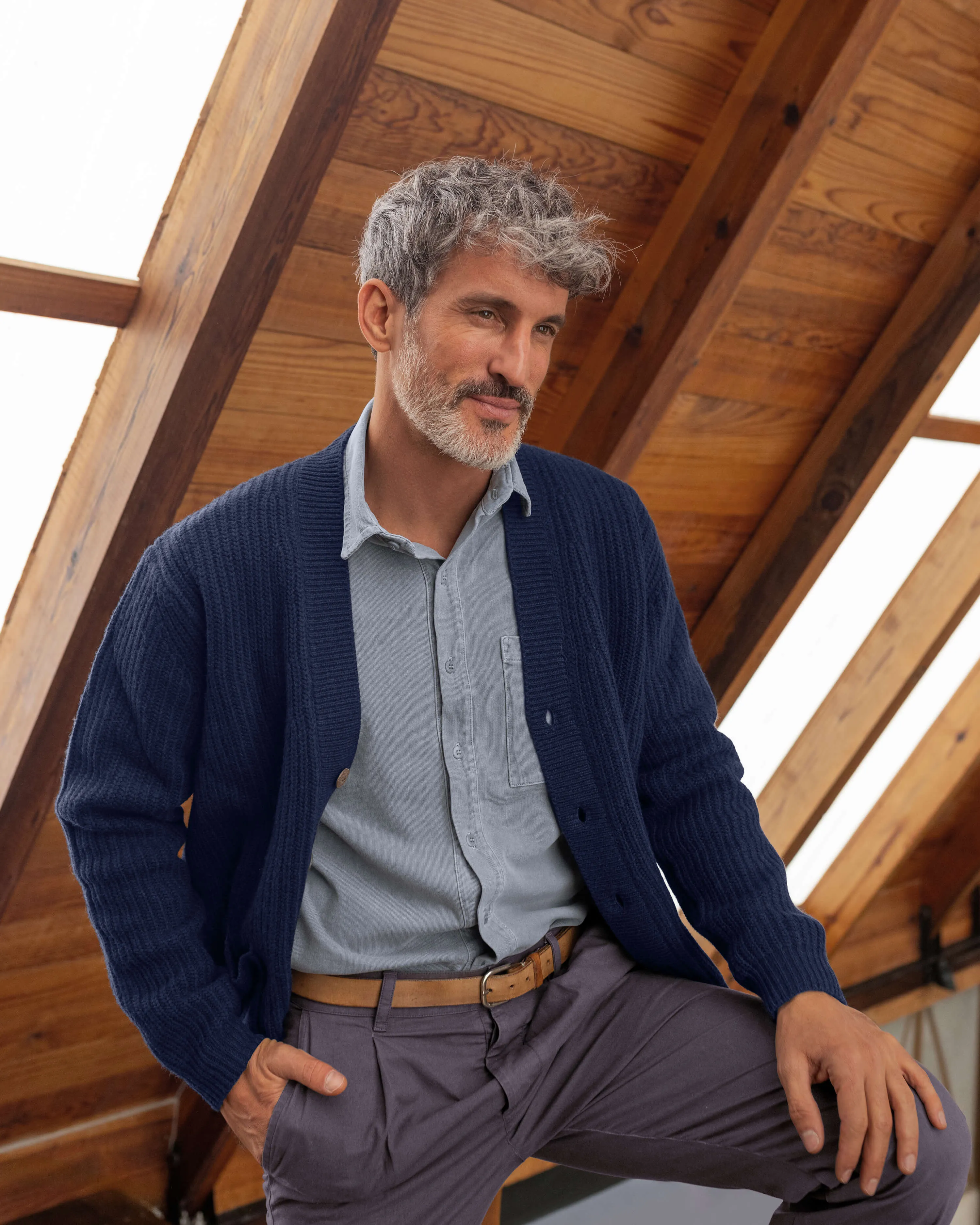 Vale Cardigan / Indigo sold by Alex Crane product image thumbnail 3