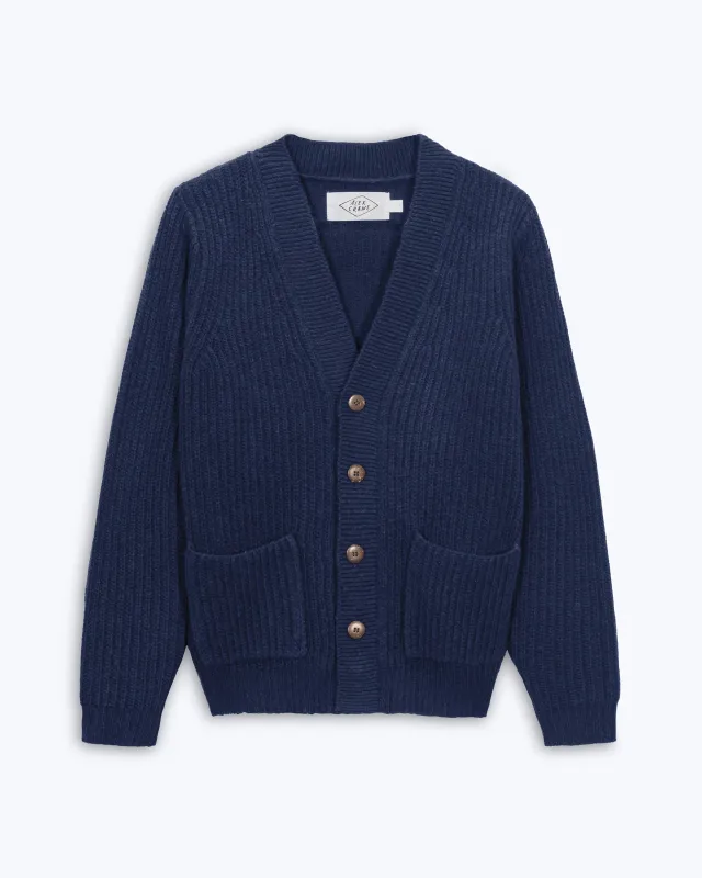 Vale Cardigan / Indigo sold by Alex Crane