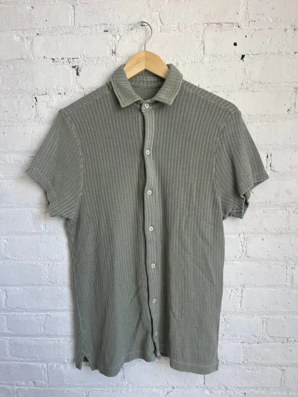 One of One / Pointelle Ola Shirt Riverstone sold by Alex Crane