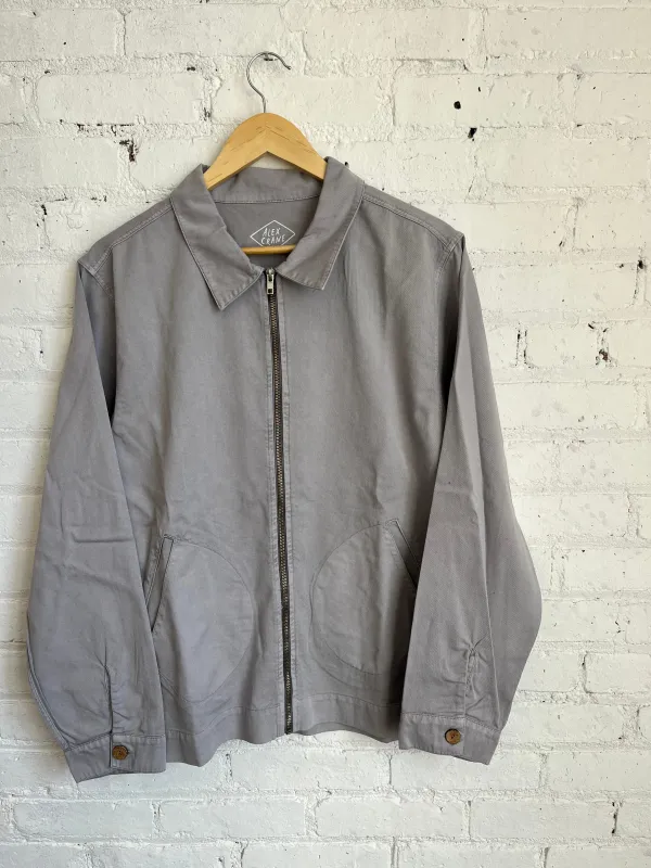 One of One / Zipper Twill Jacket Silver sold by Alex Crane