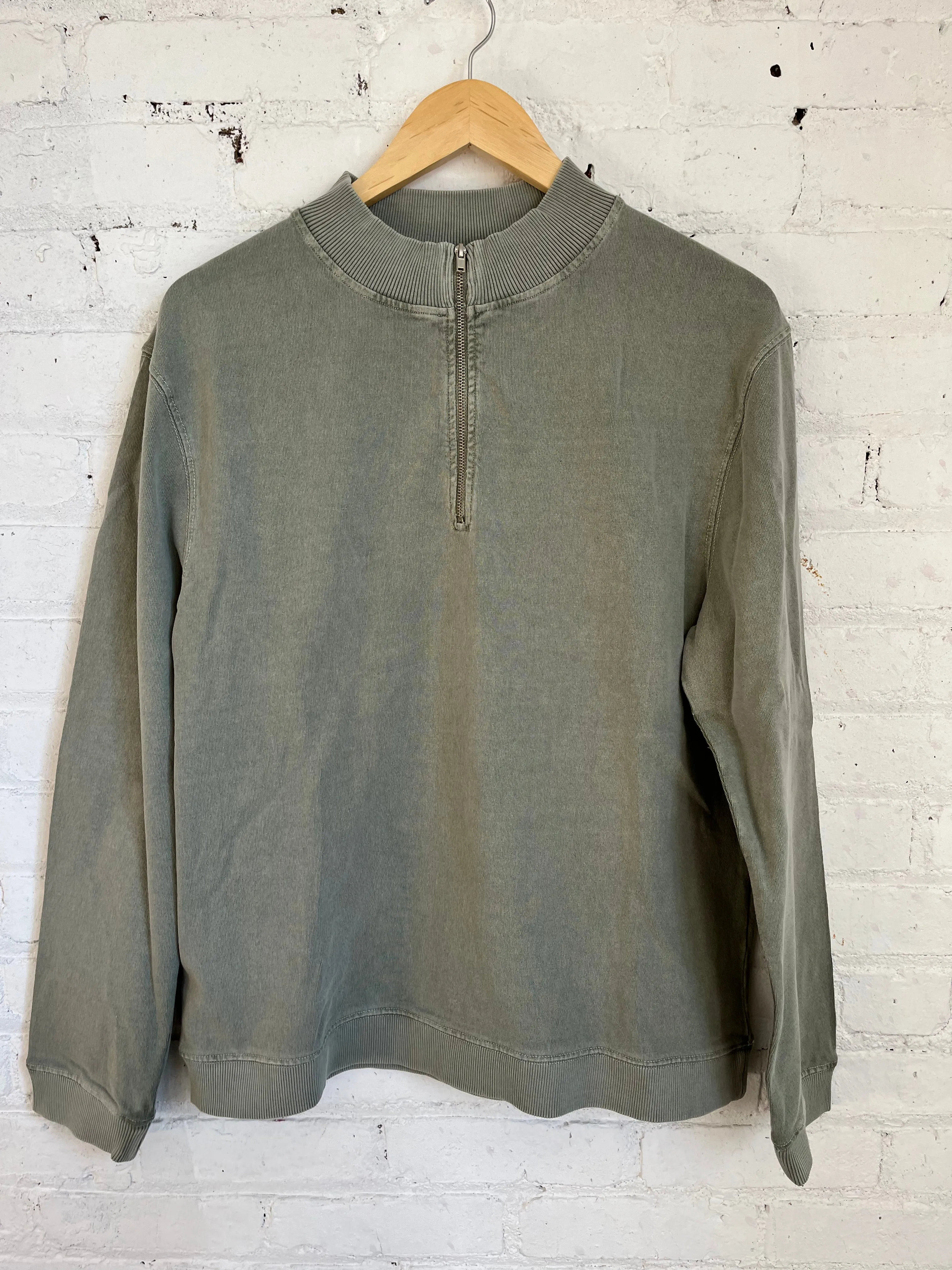 One of One / Jersey Cotton Zipper Pullover Riverstone sold by Alex Crane