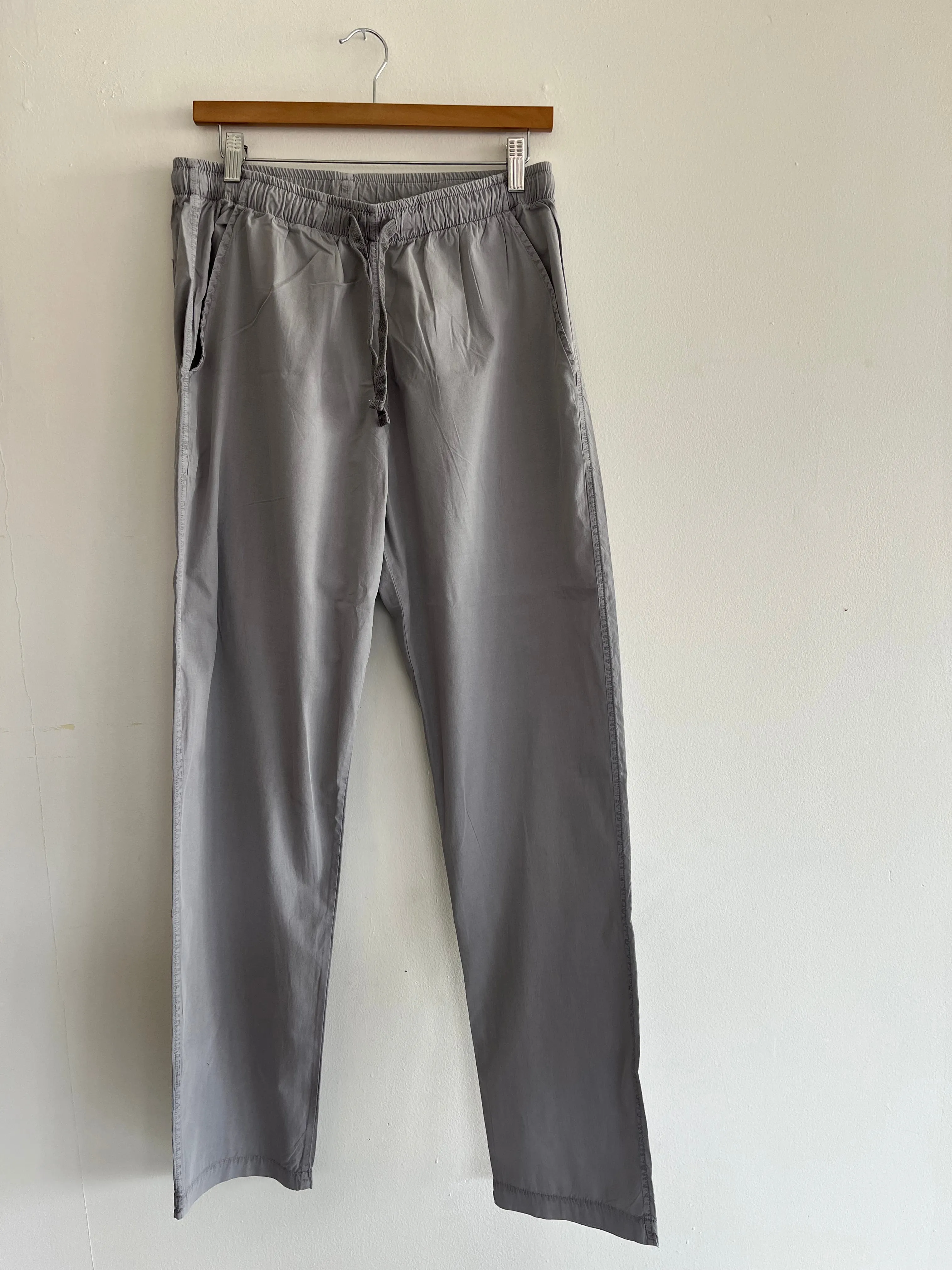 One of One / Featherweight Woven Cotton Bo Pant Silver sold by Alex Crane