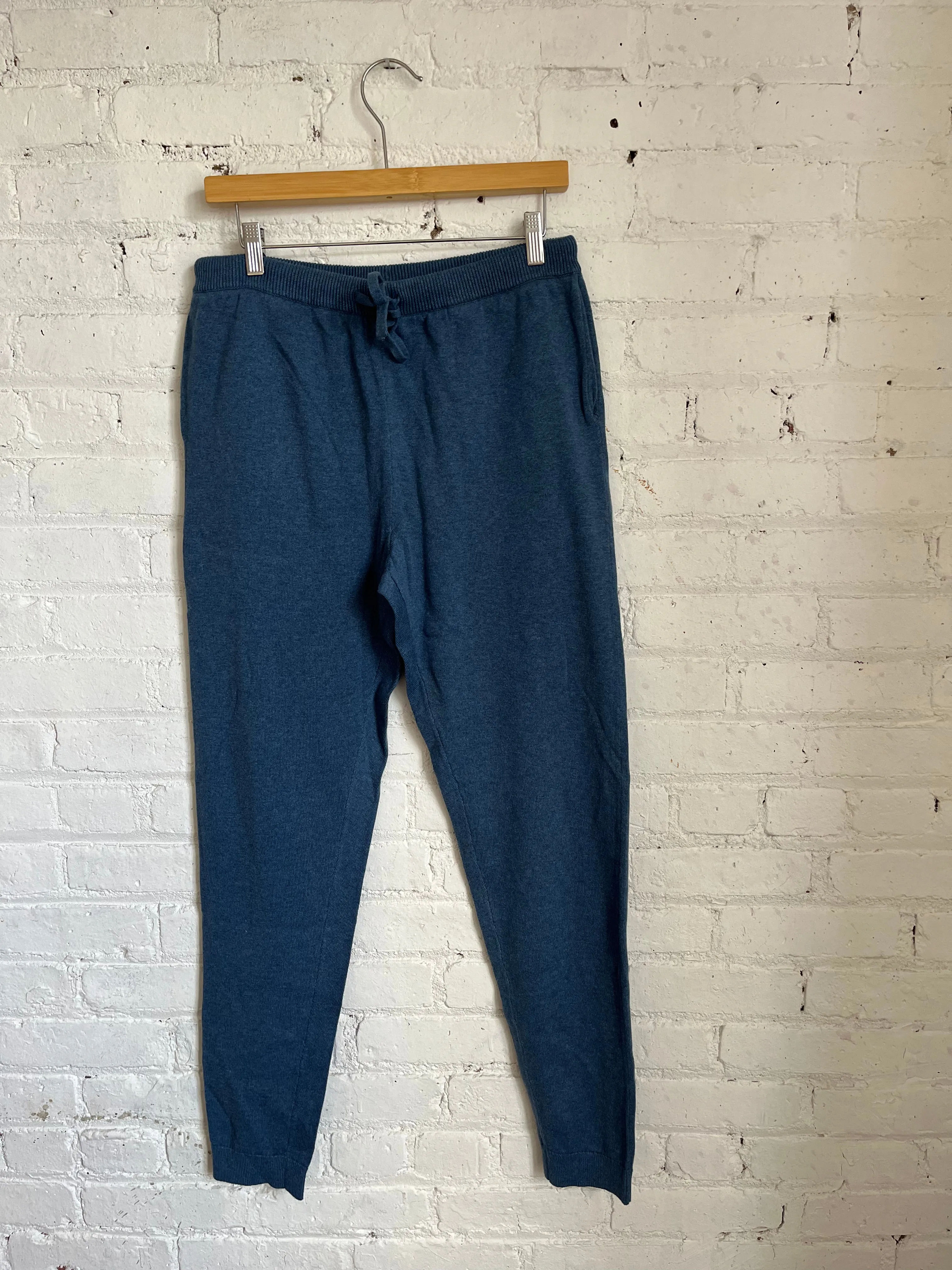 One of One / Feather Organic Cotton Knit Full Fashioned Pants Indigo sold by Alex Crane
