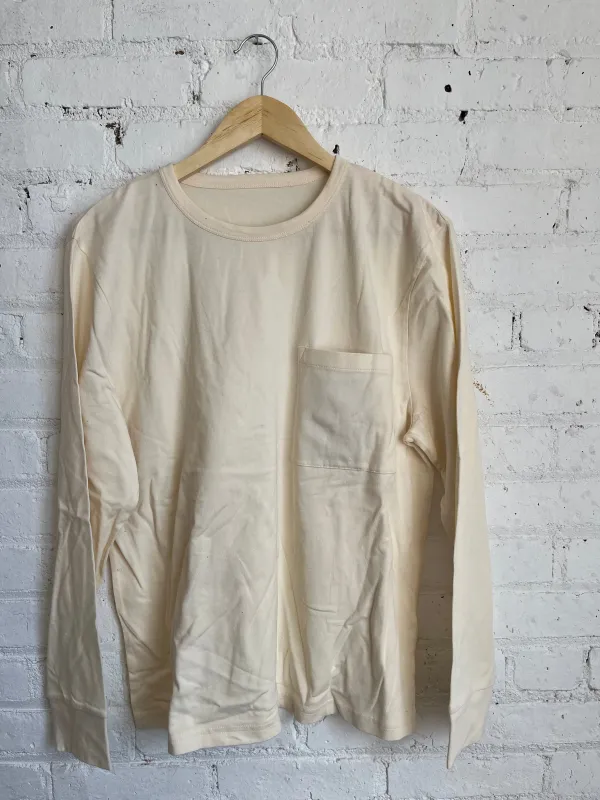 One of One / Cotton LS Pocket Tee Cream sold by Alex Crane
