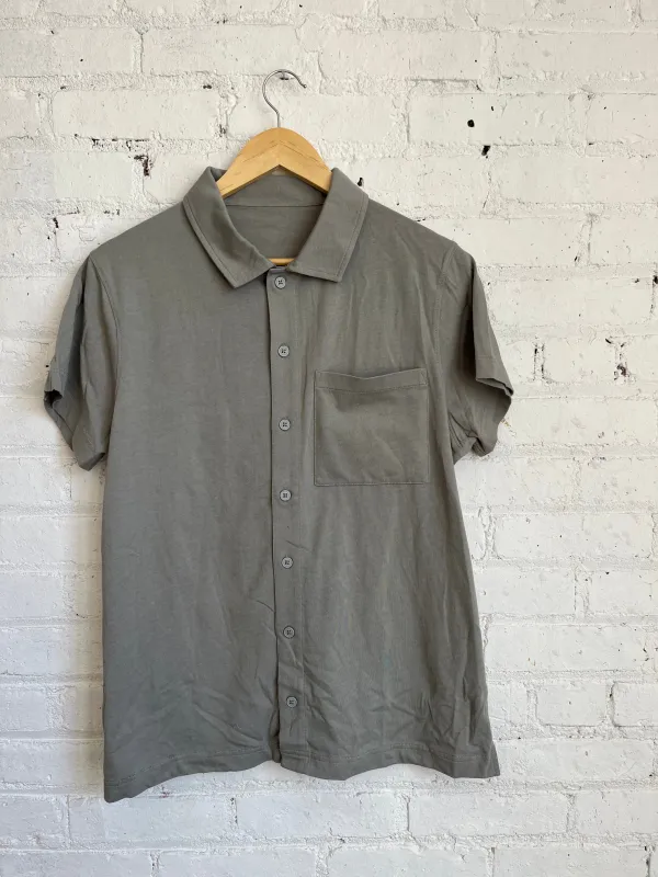 One of One / Cotton Knit Ola Shirt Riverstone sold by Alex Crane
