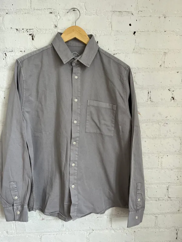 One of One / Cotton Twill Shirt Silver sold by Alex Crane